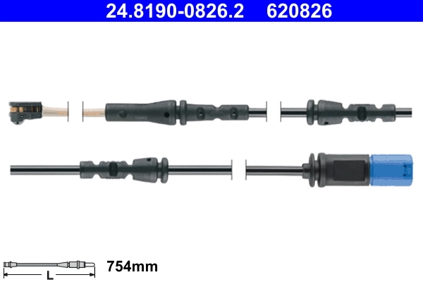 Warning Contact, brake pad wear