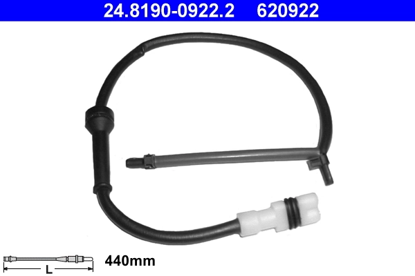 Warning Contact, brake pad wear