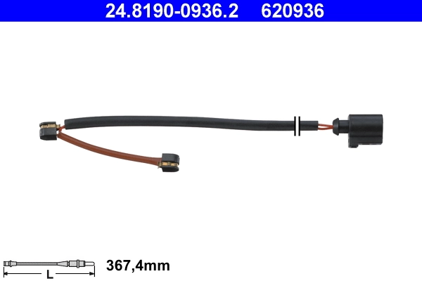 Warning Contact, brake pad wear