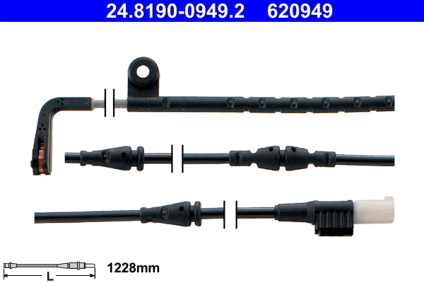 Warning Contact, brake pad wear
