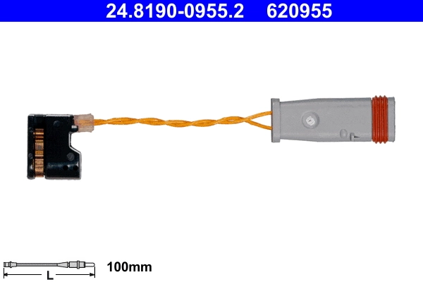 Warning Contact, brake pad wear
