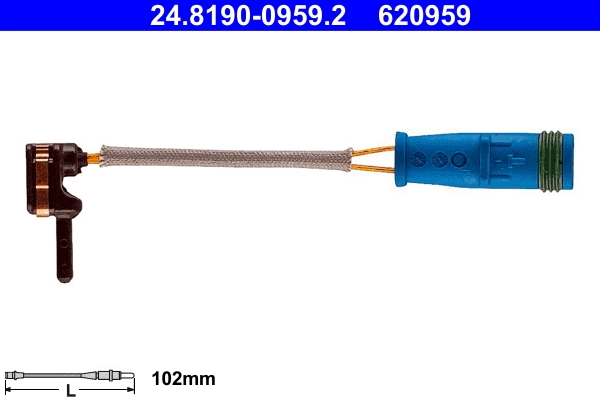 Warning Contact, brake pad wear