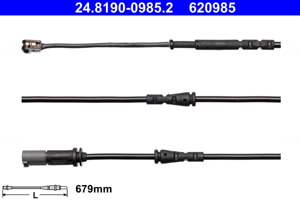 Warning Contact, brake pad wear