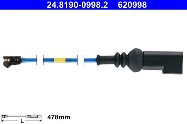 Warning Contact, brake pad wear