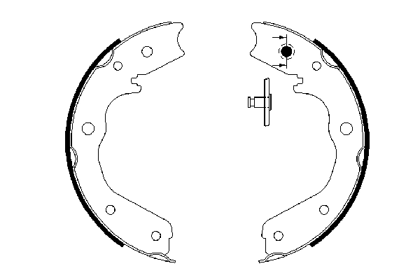 Brake Shoe Set, parking brake