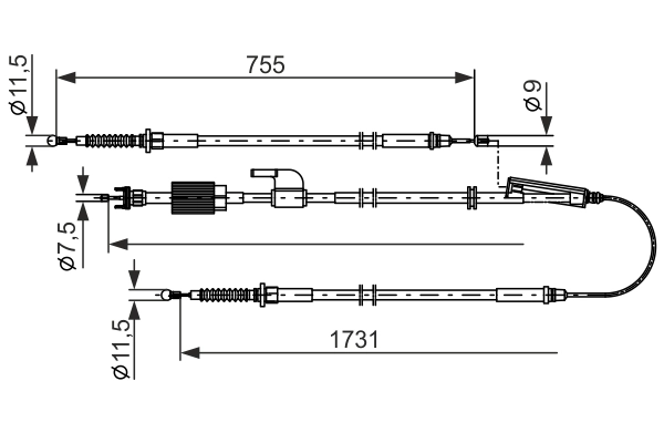 Cable Pull, parking brake