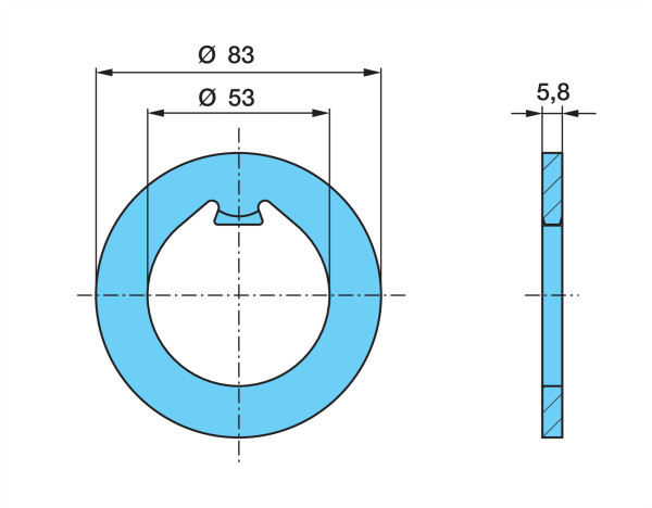 Washer  53x83x5.8 BPW ECO