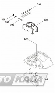 Brake pads (1axle) TSB3709 BPW8101 with holes