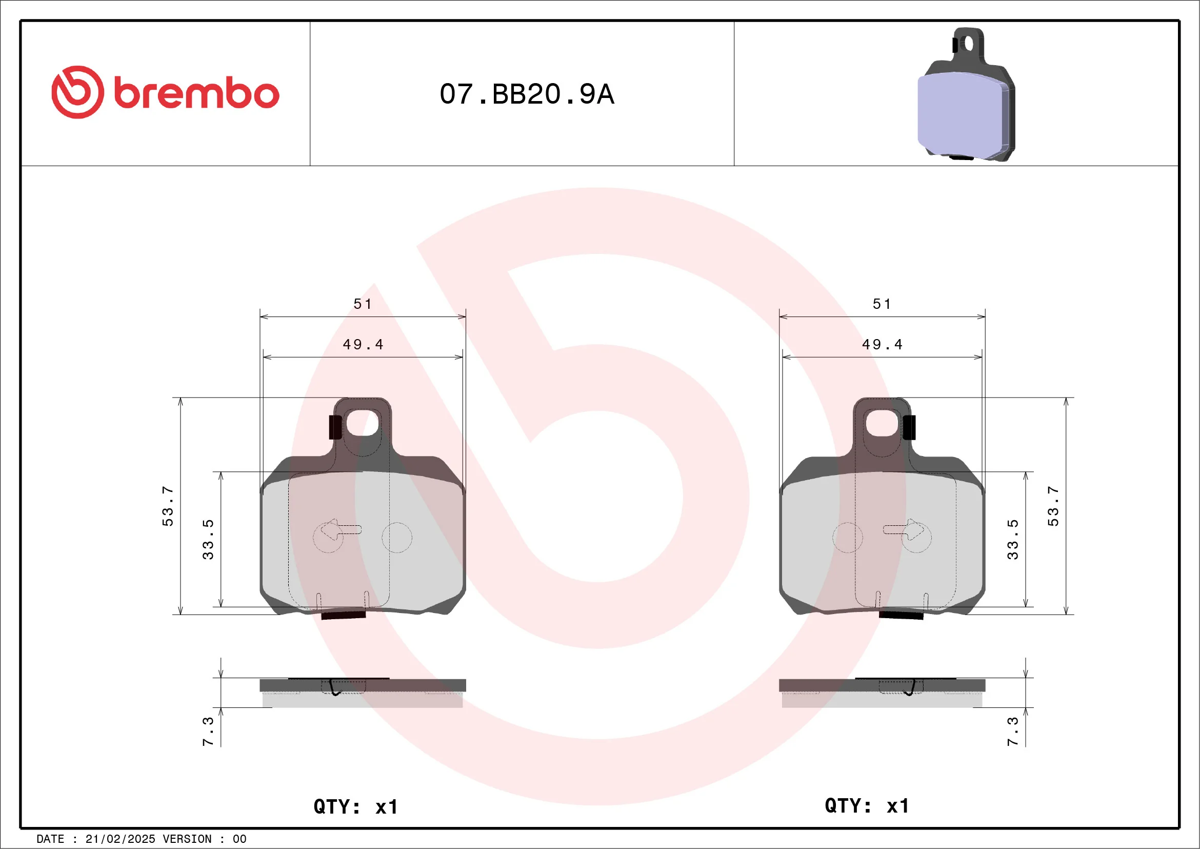 Brake Pad Set, disc brake