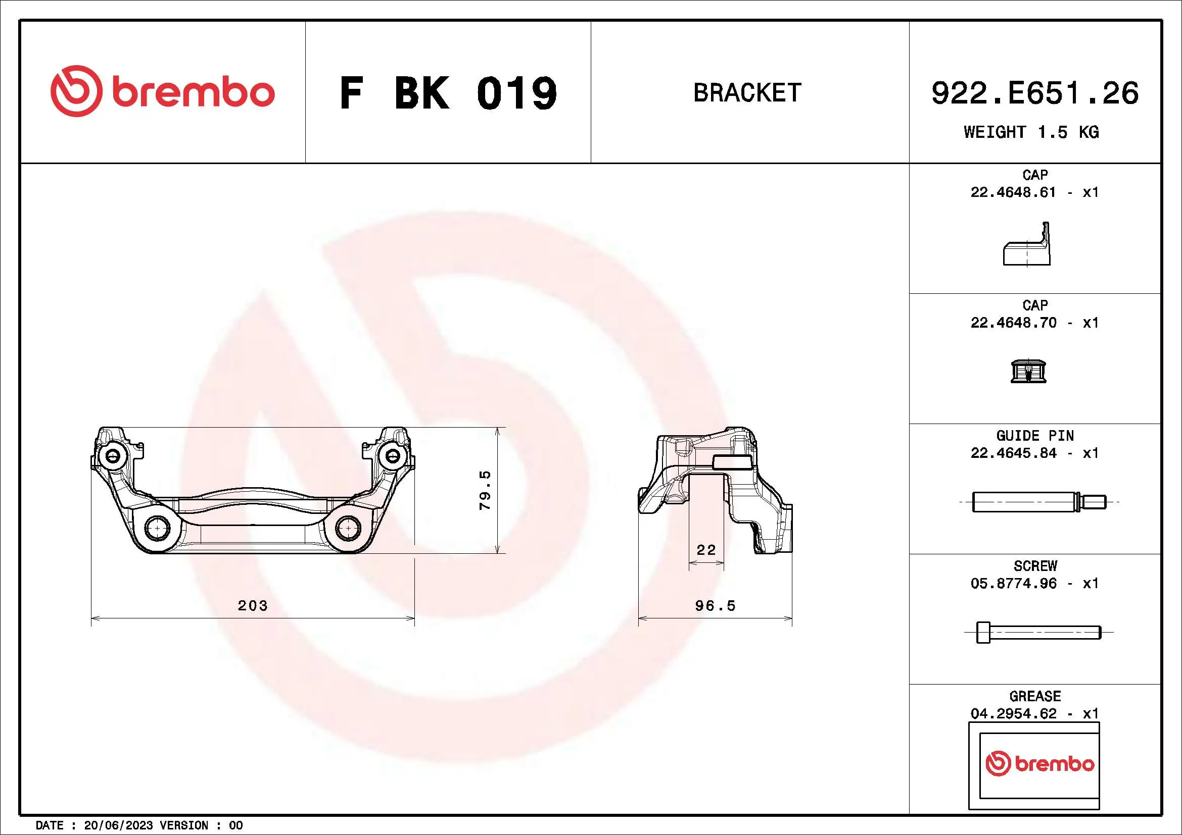 Brake Caliper Bracket Set