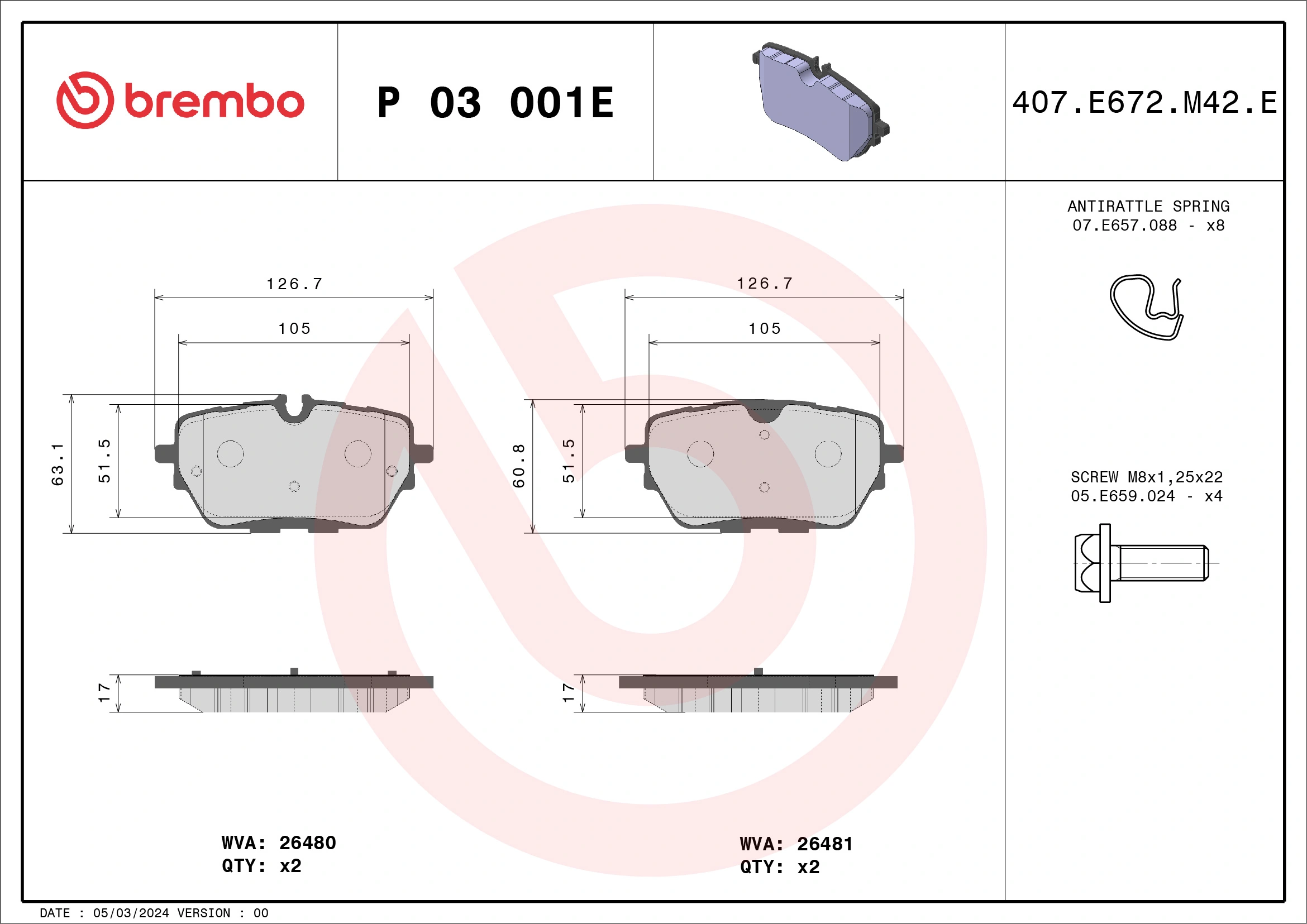 Brake Pad Set, disc brake