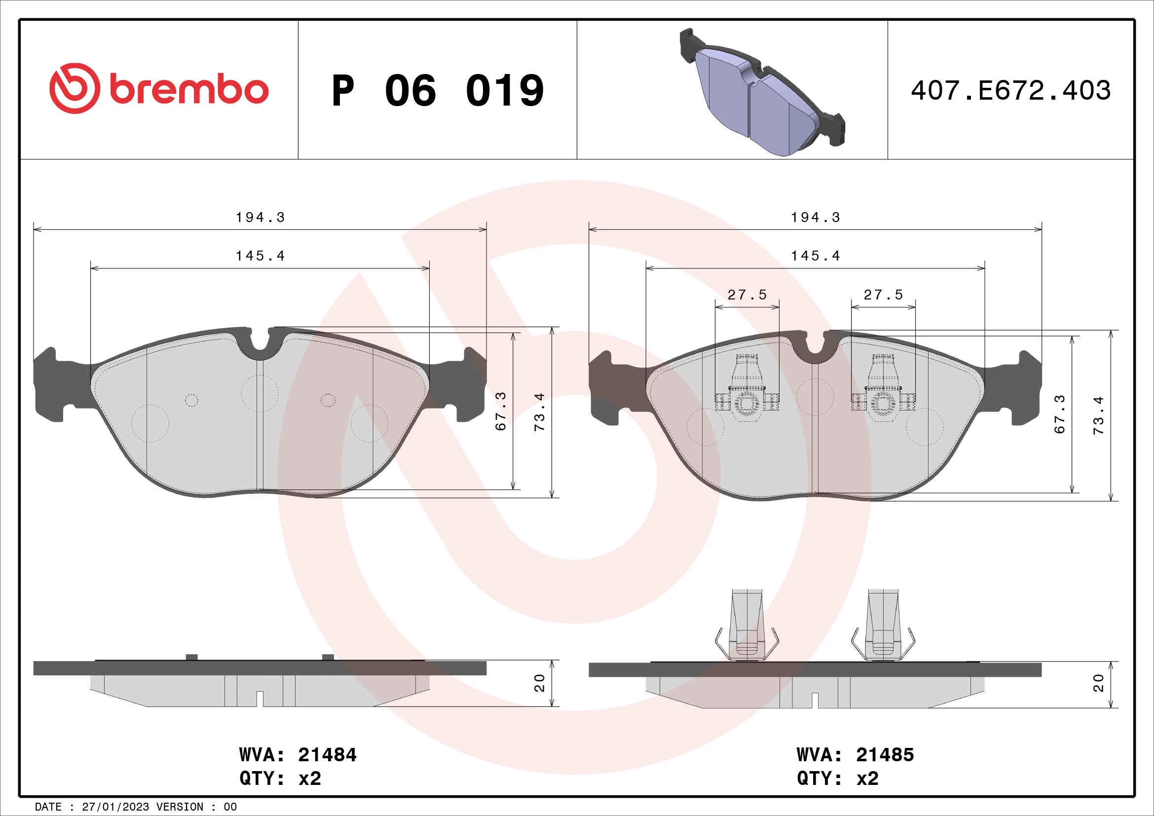 Brake Pad Set, disc brake