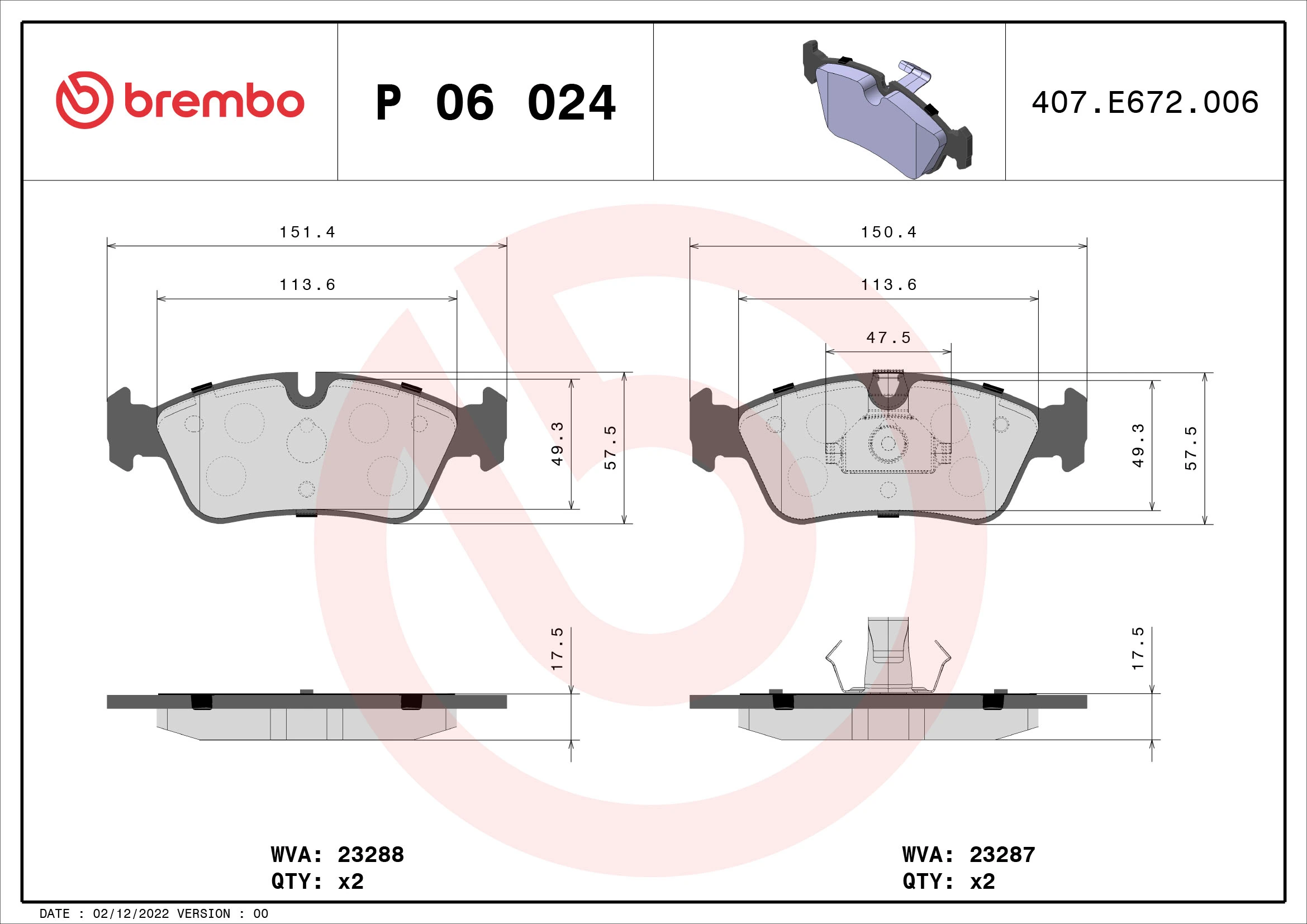 Brake Pad Set, disc brake