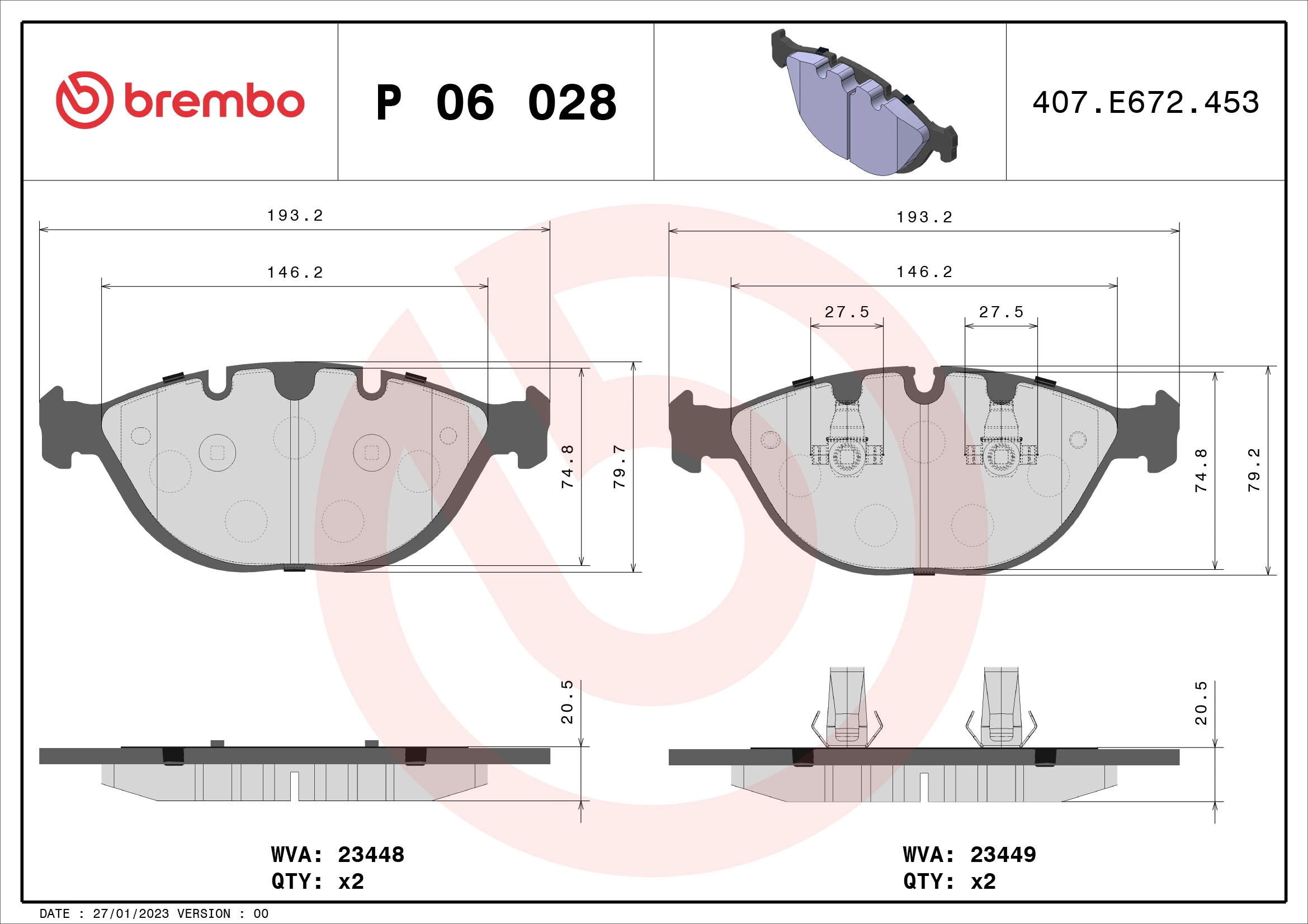 Brake Pad Set, disc brake