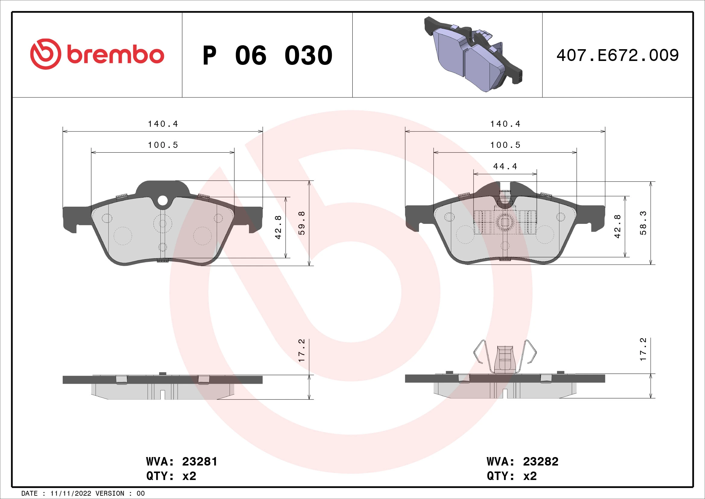 Brake Pad Set, disc brake