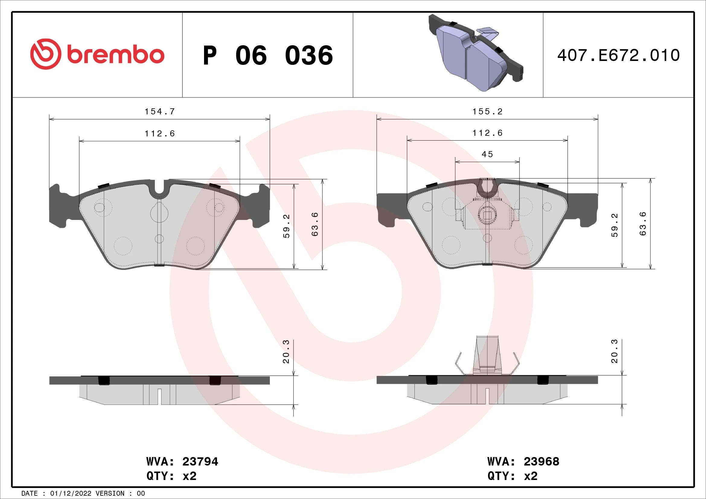 Brake Pad Set, disc brake
