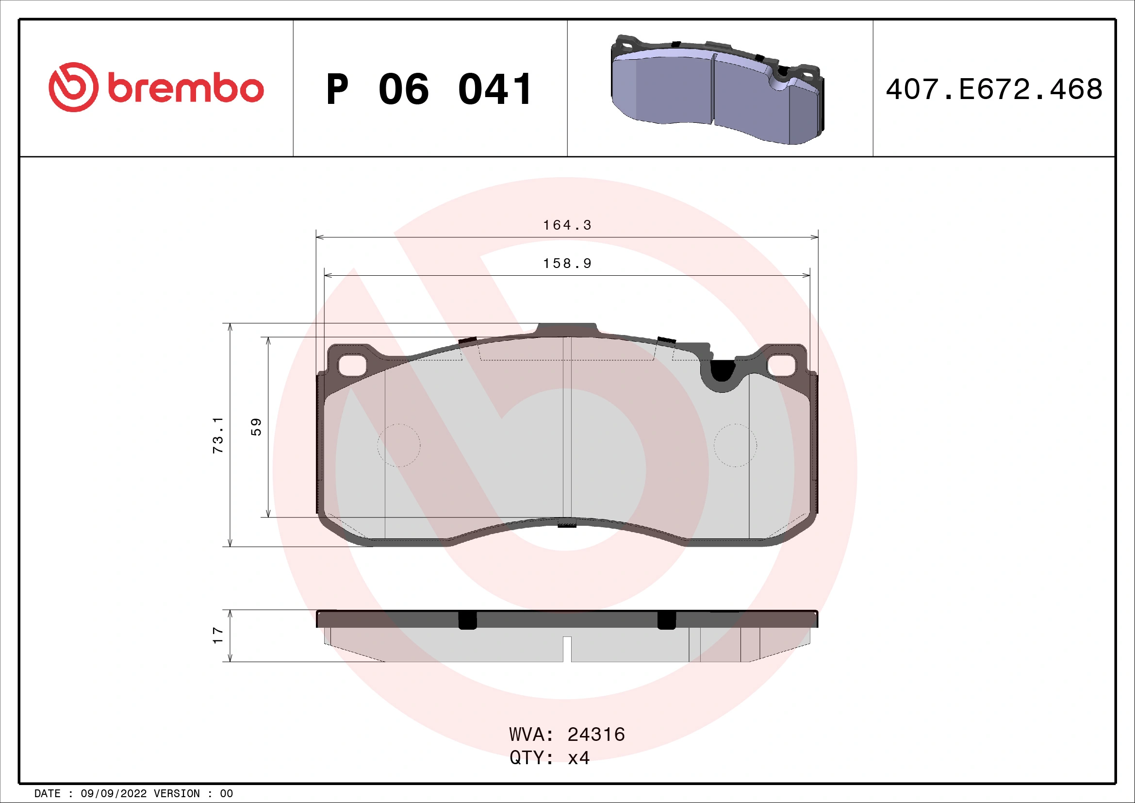 Brake Pad Set, disc brake