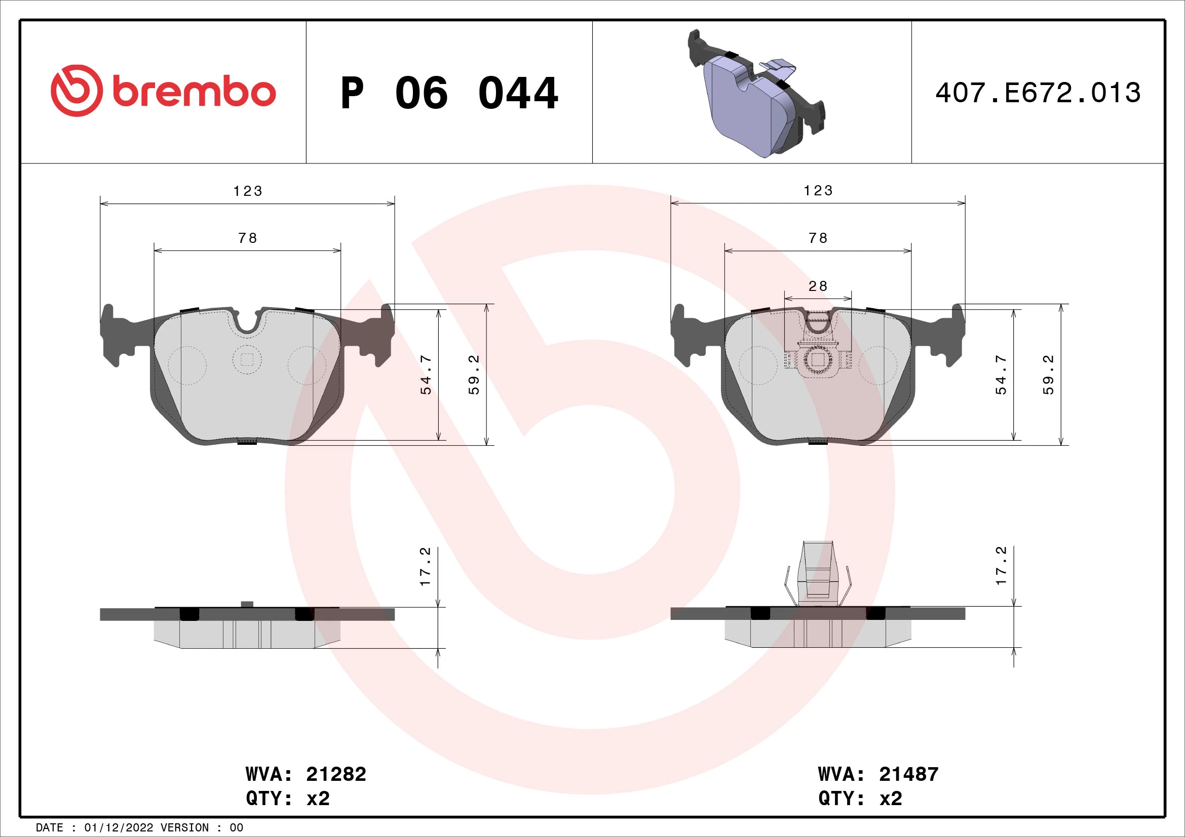 Brake Pad Set, disc brake