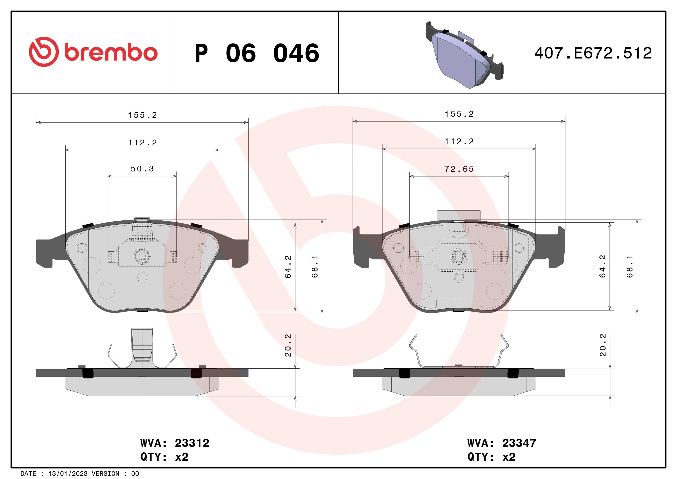 Brake Pad Set, disc brake