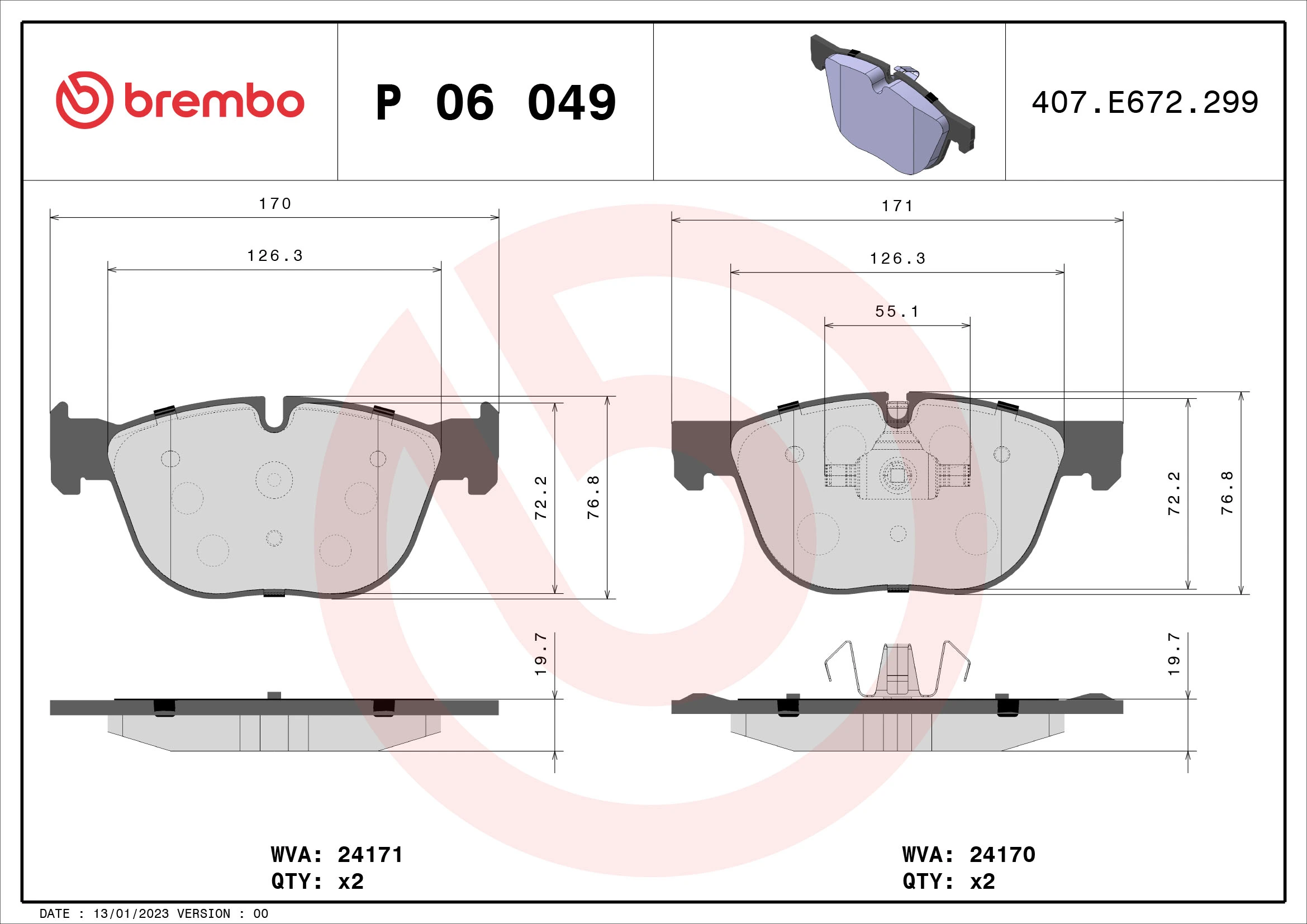 Brake Pad Set, disc brake