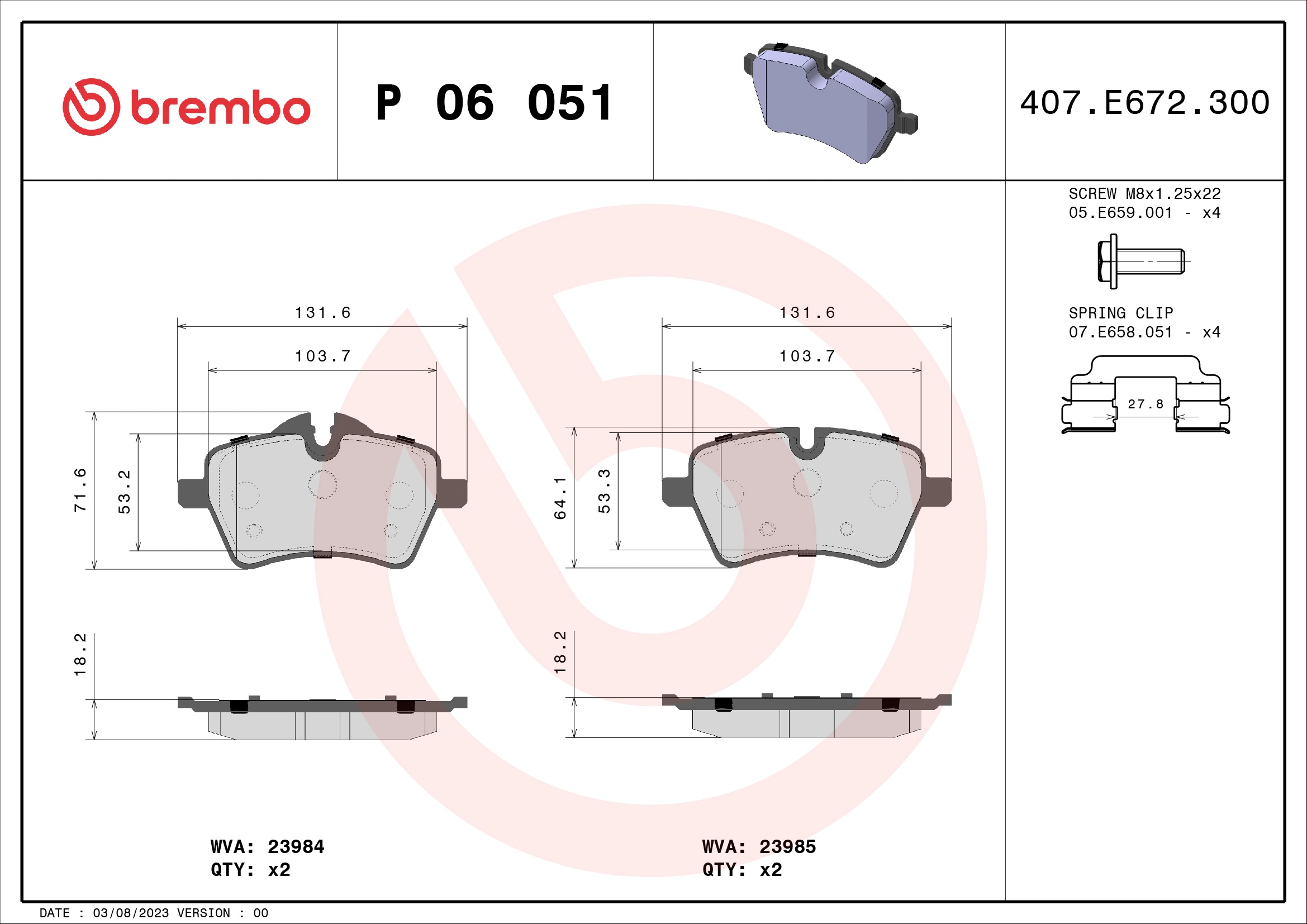 Brake Pad Set, disc brake