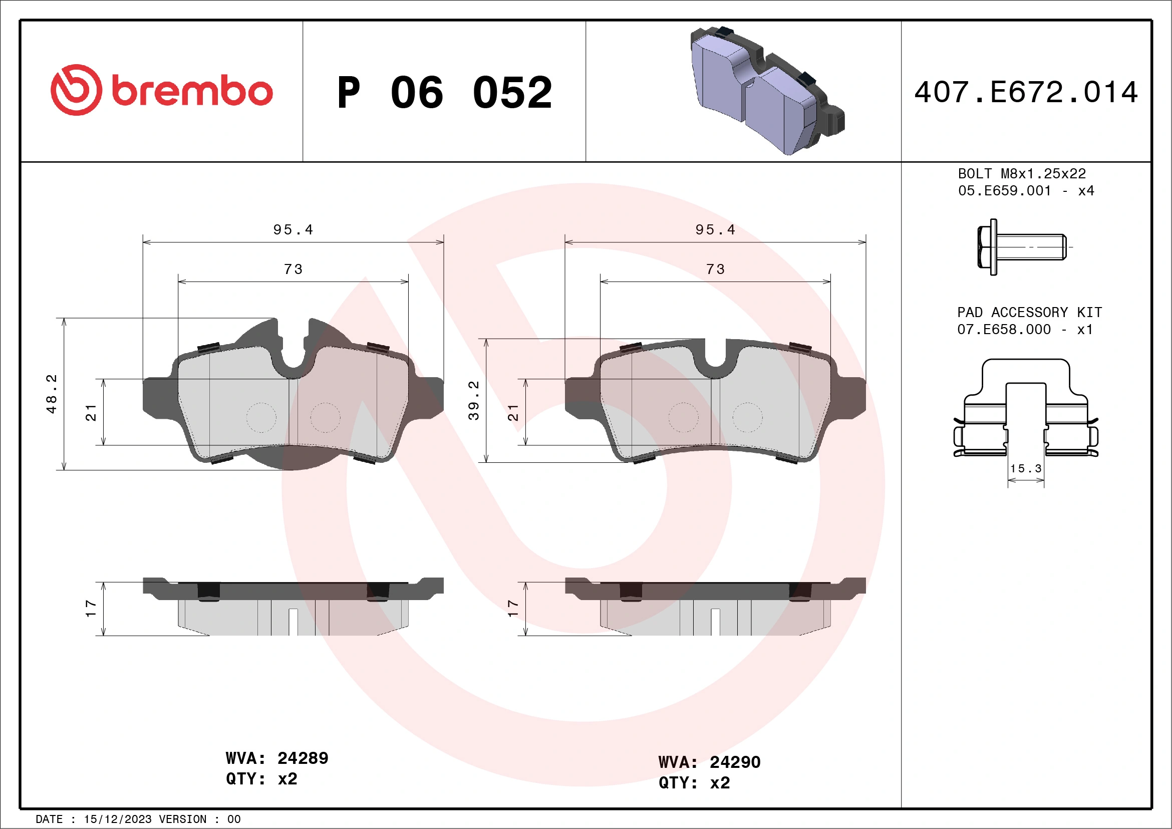 Brake Pad Set, disc brake