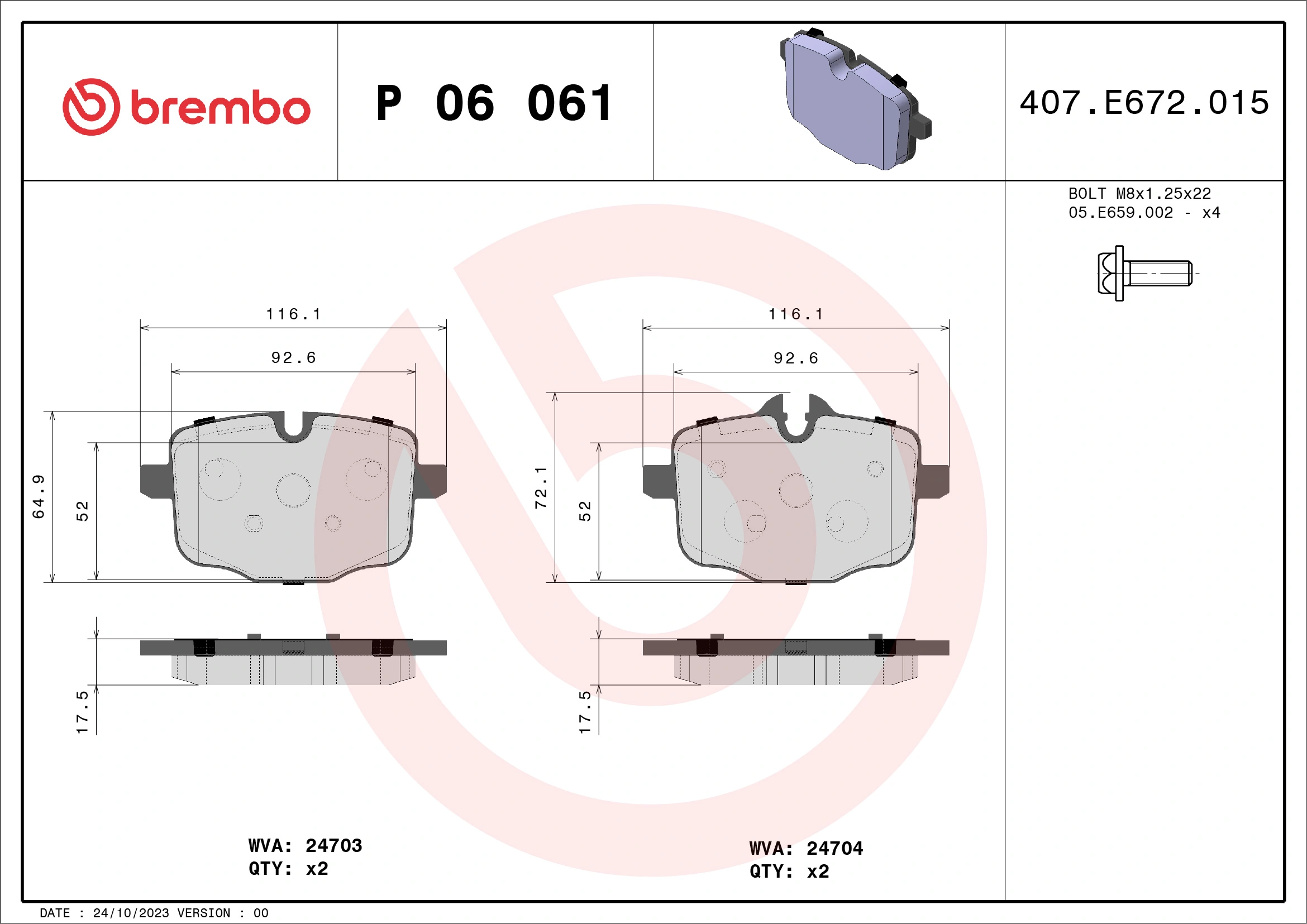 Brake Pad Set, disc brake