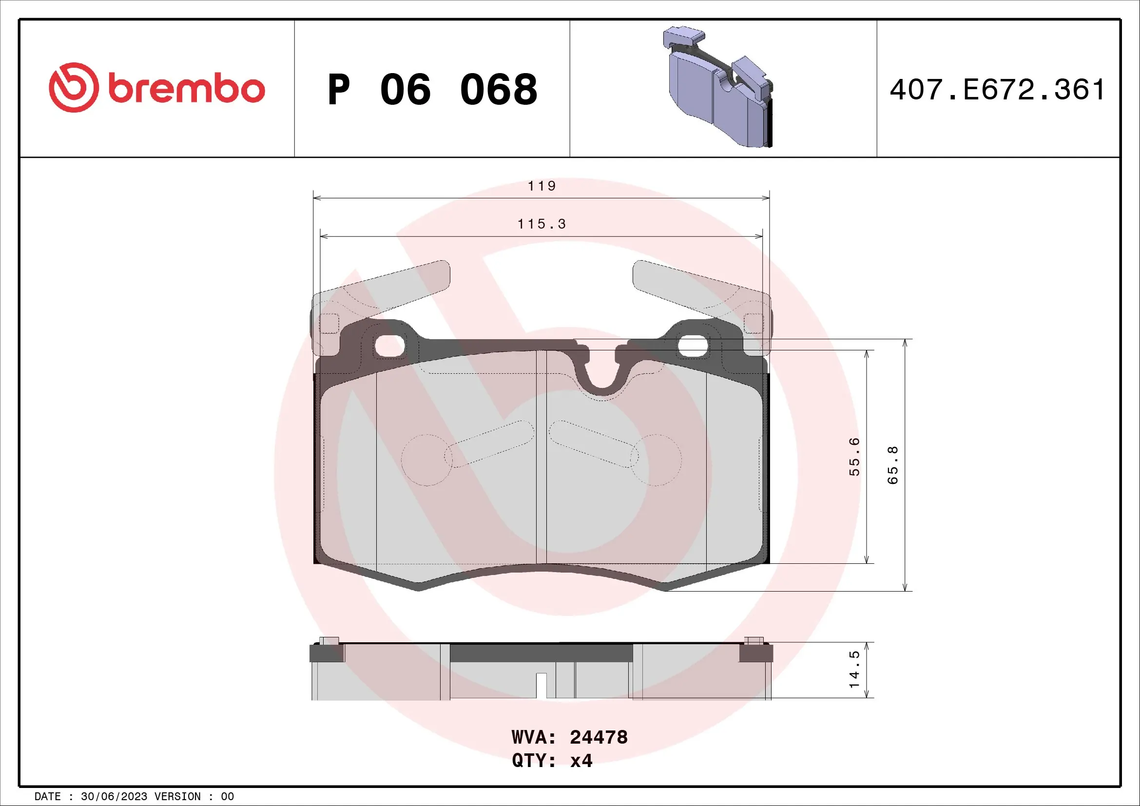 Brake Pad Set, disc brake