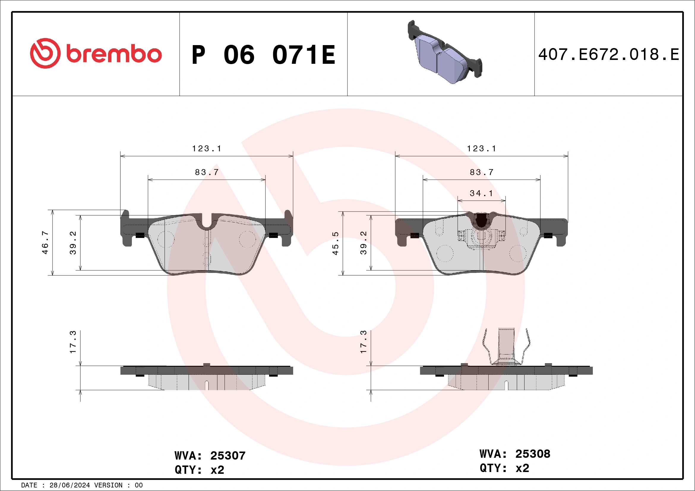 Brake Pad Set, disc brake
