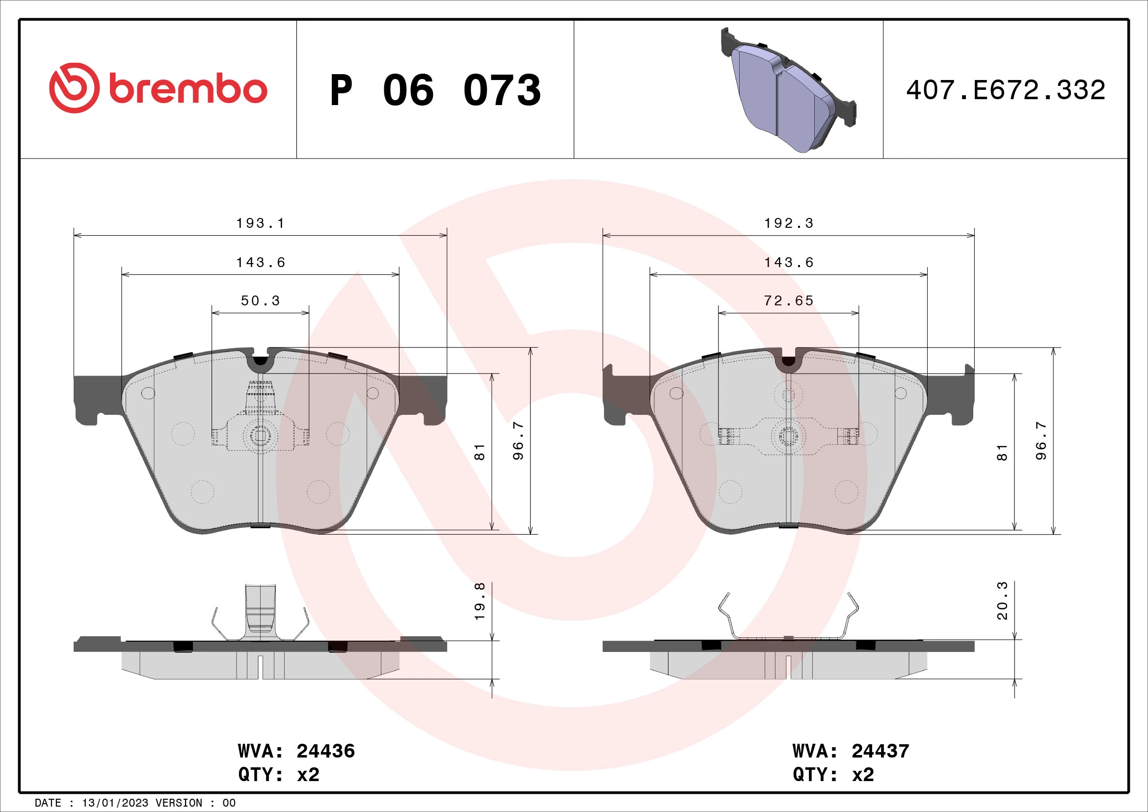 Brake Pad Set, disc brake