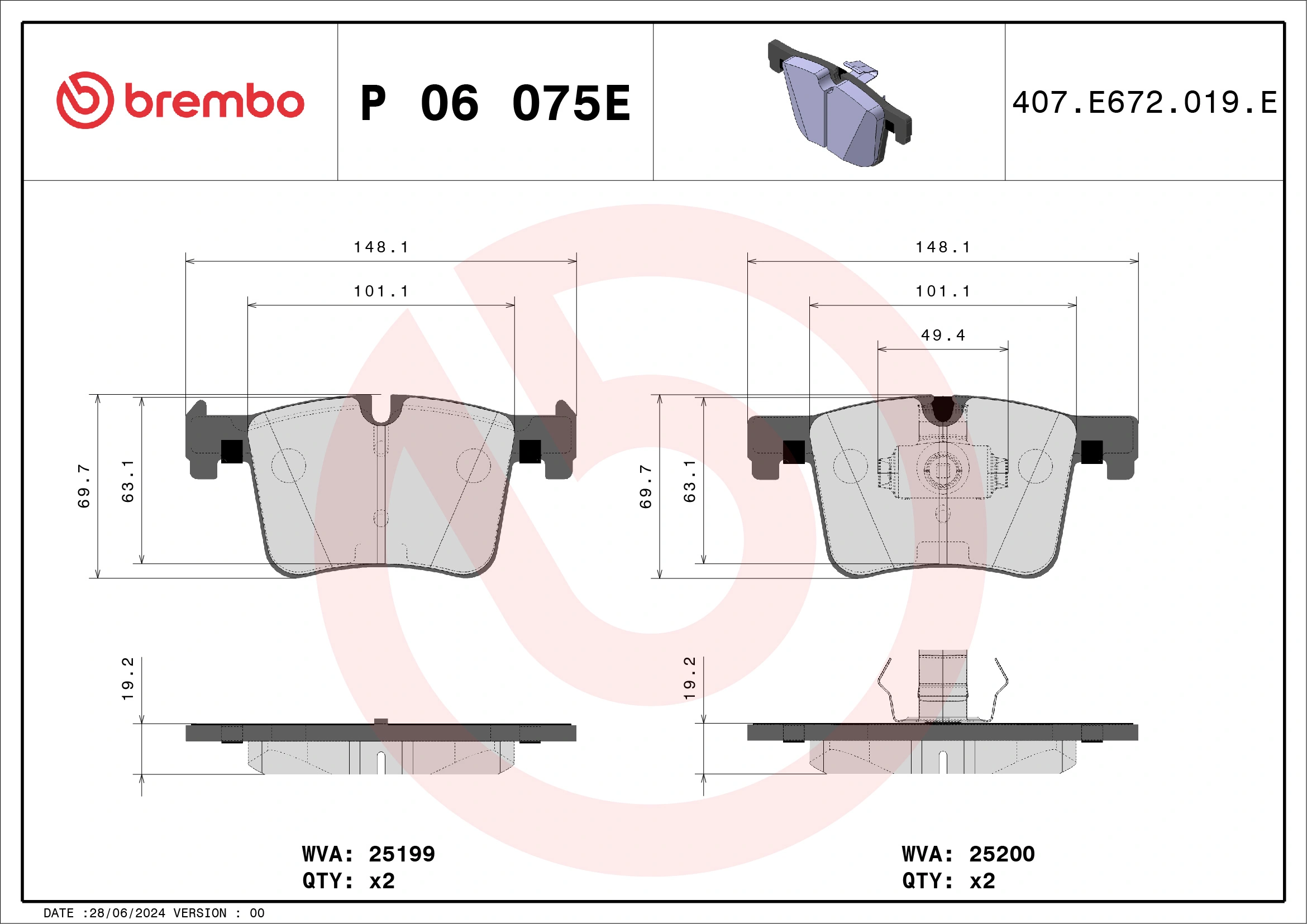 Brake Pad Set, disc brake