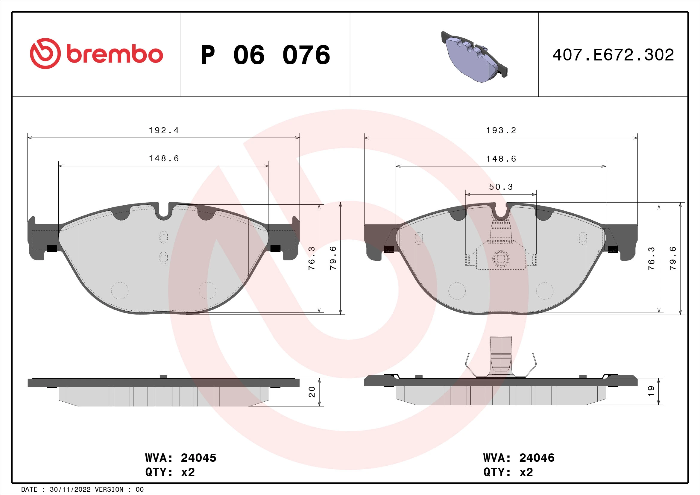Brake Pad Set, disc brake
