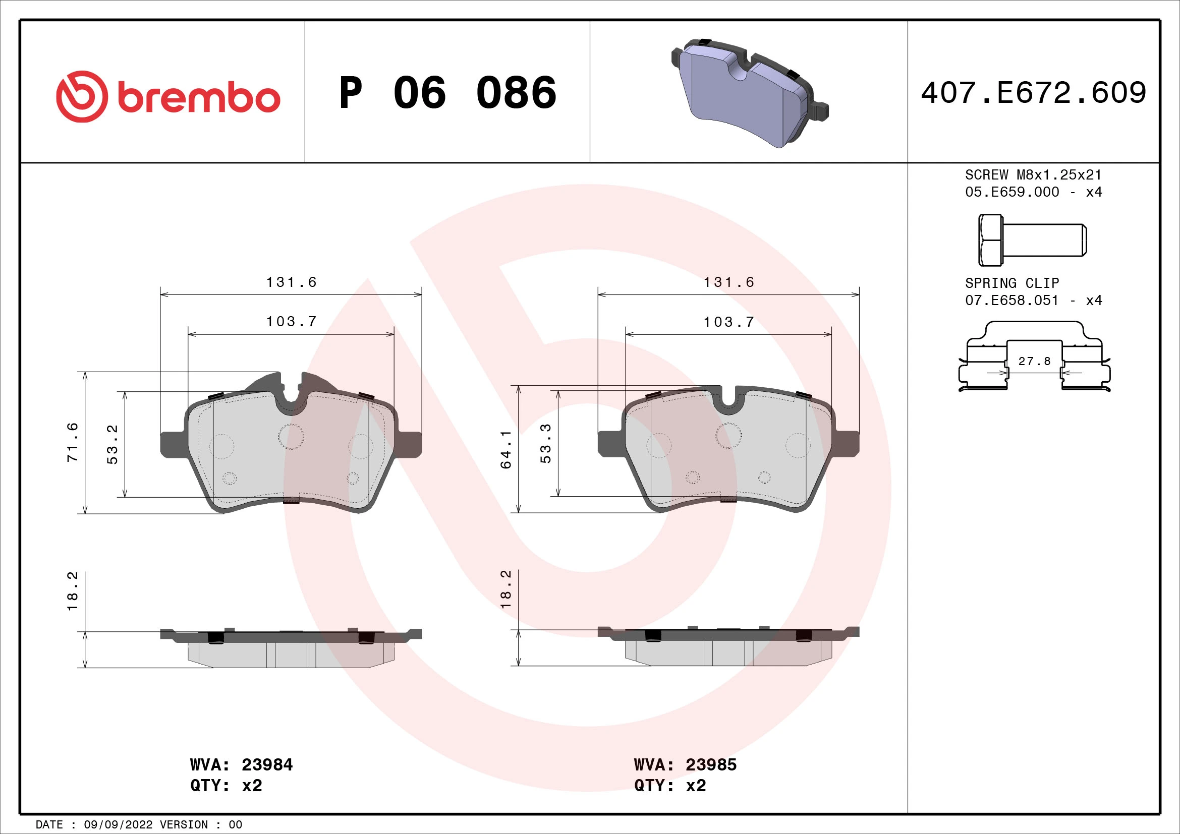 Brake Pad Set, disc brake