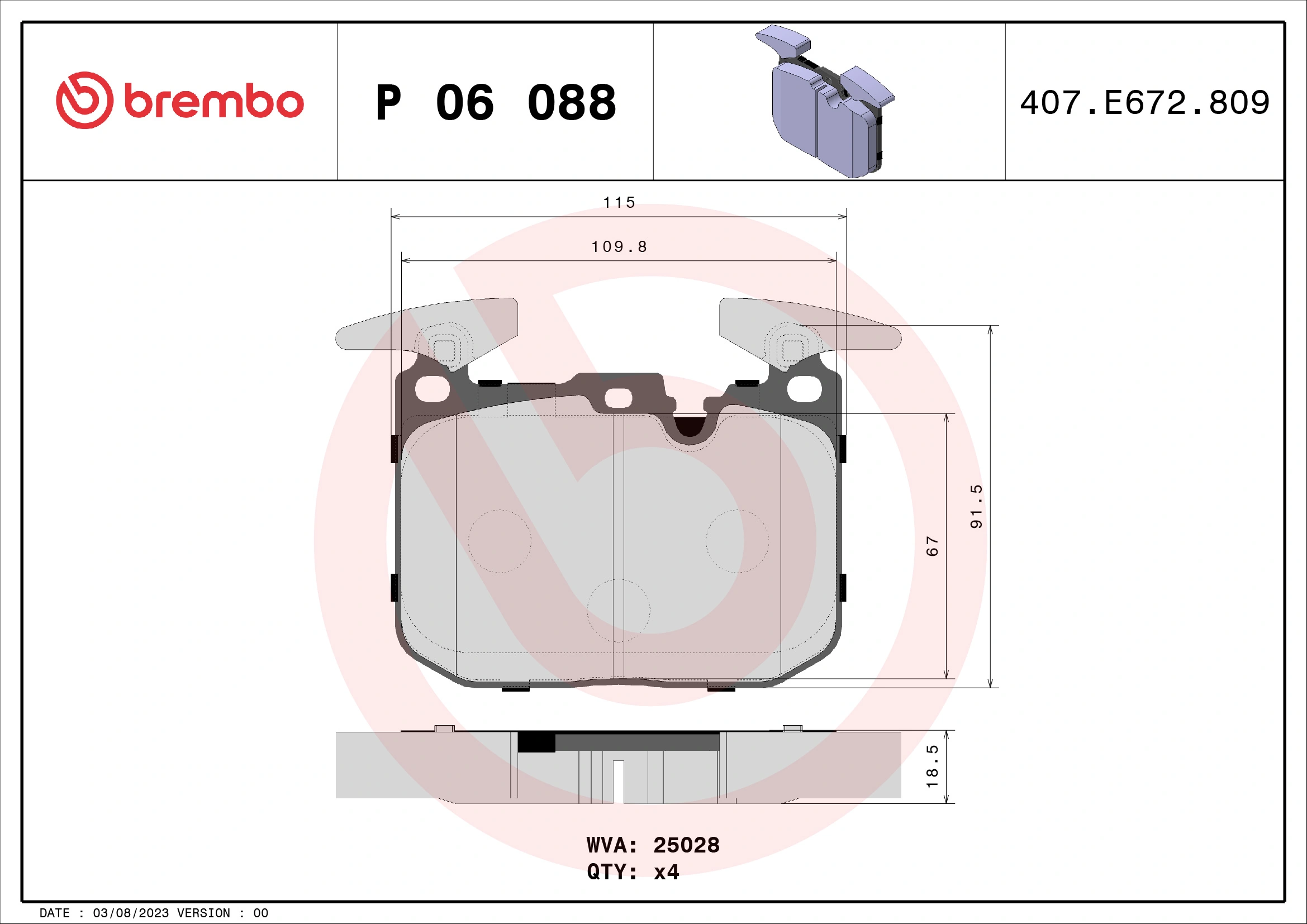 Brake Pad Set, disc brake