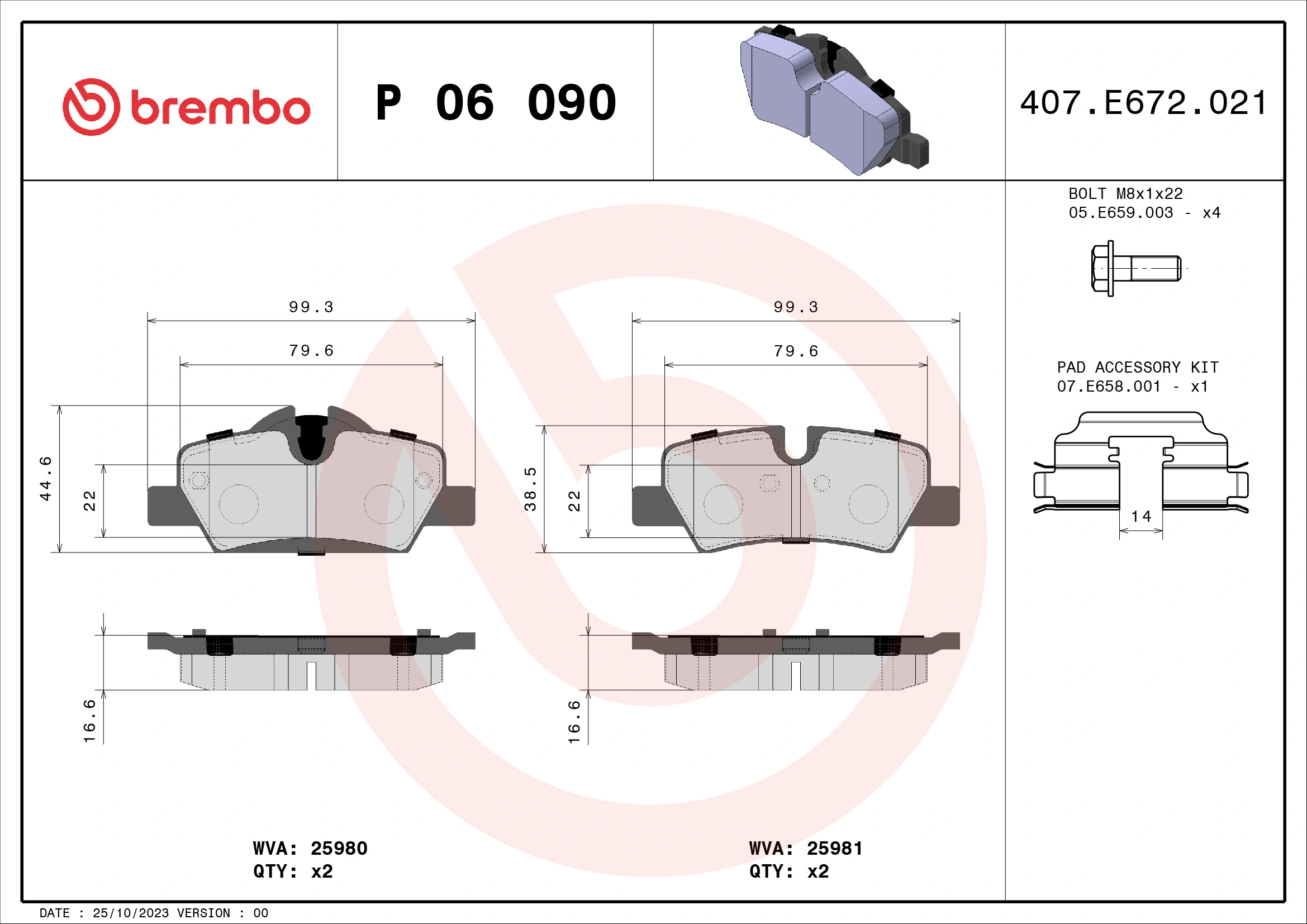 Brake Pad Set, disc brake