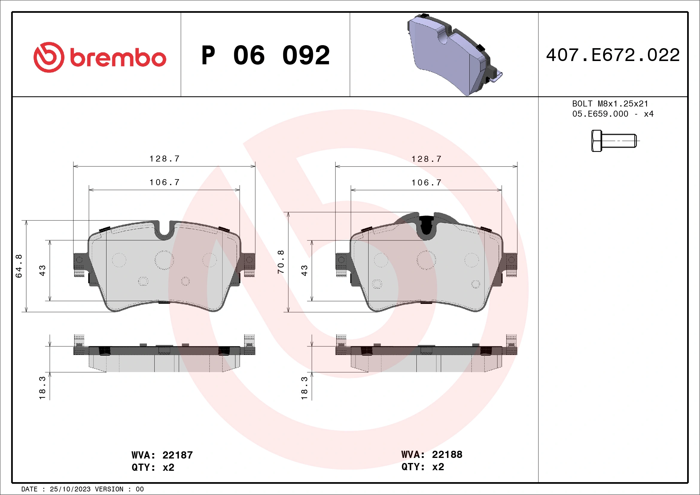 Brake Pad Set, disc brake
