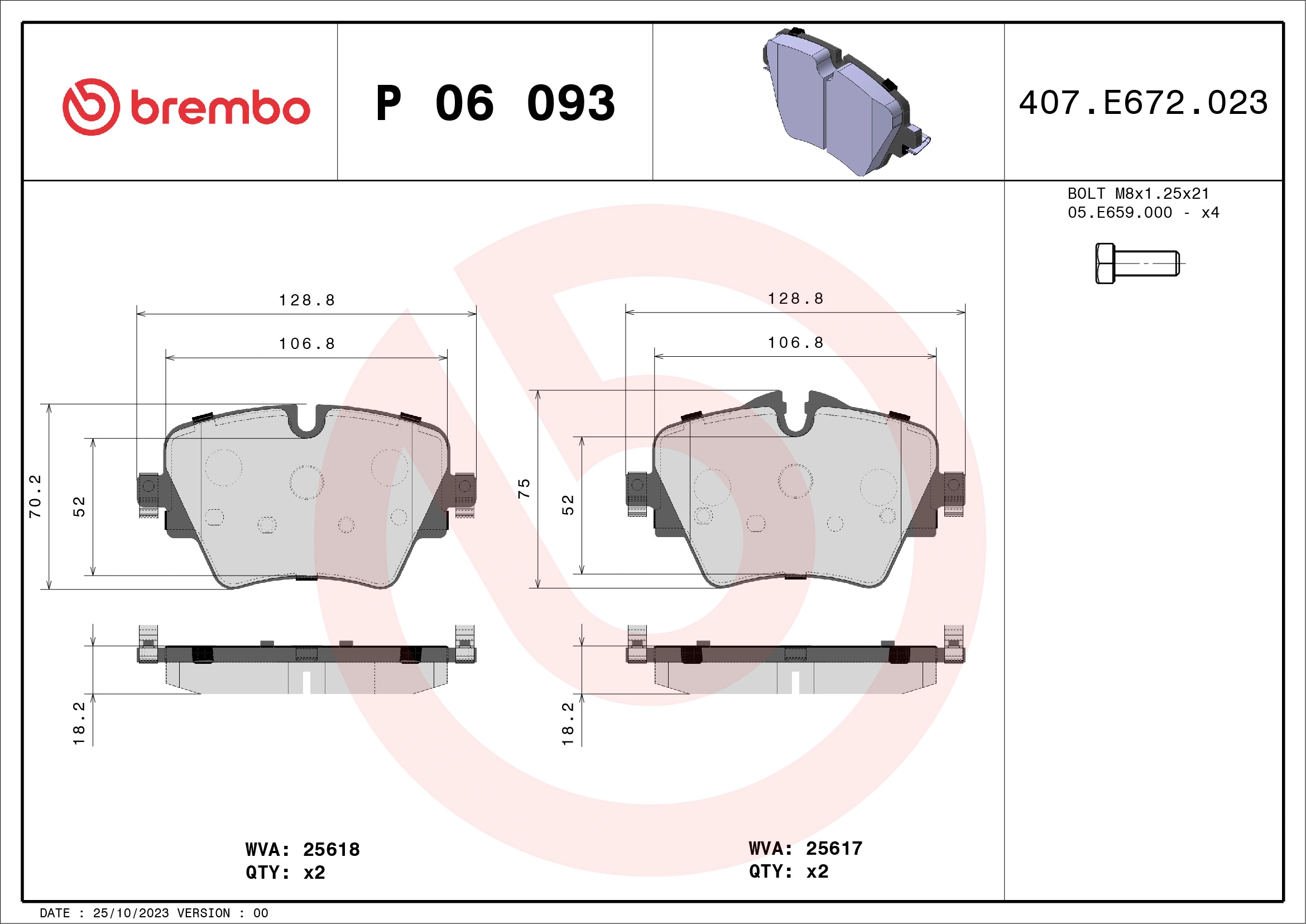 Brake Pad Set, disc brake