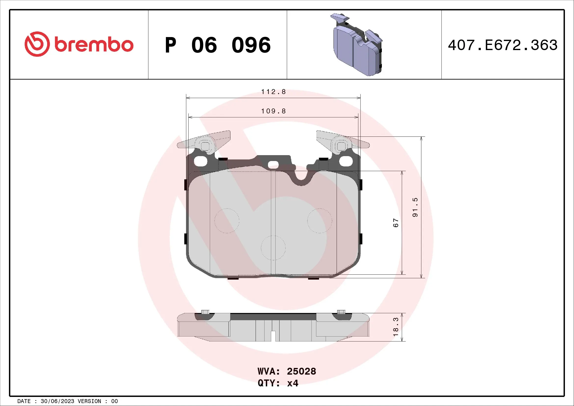 Brake Pad Set, disc brake