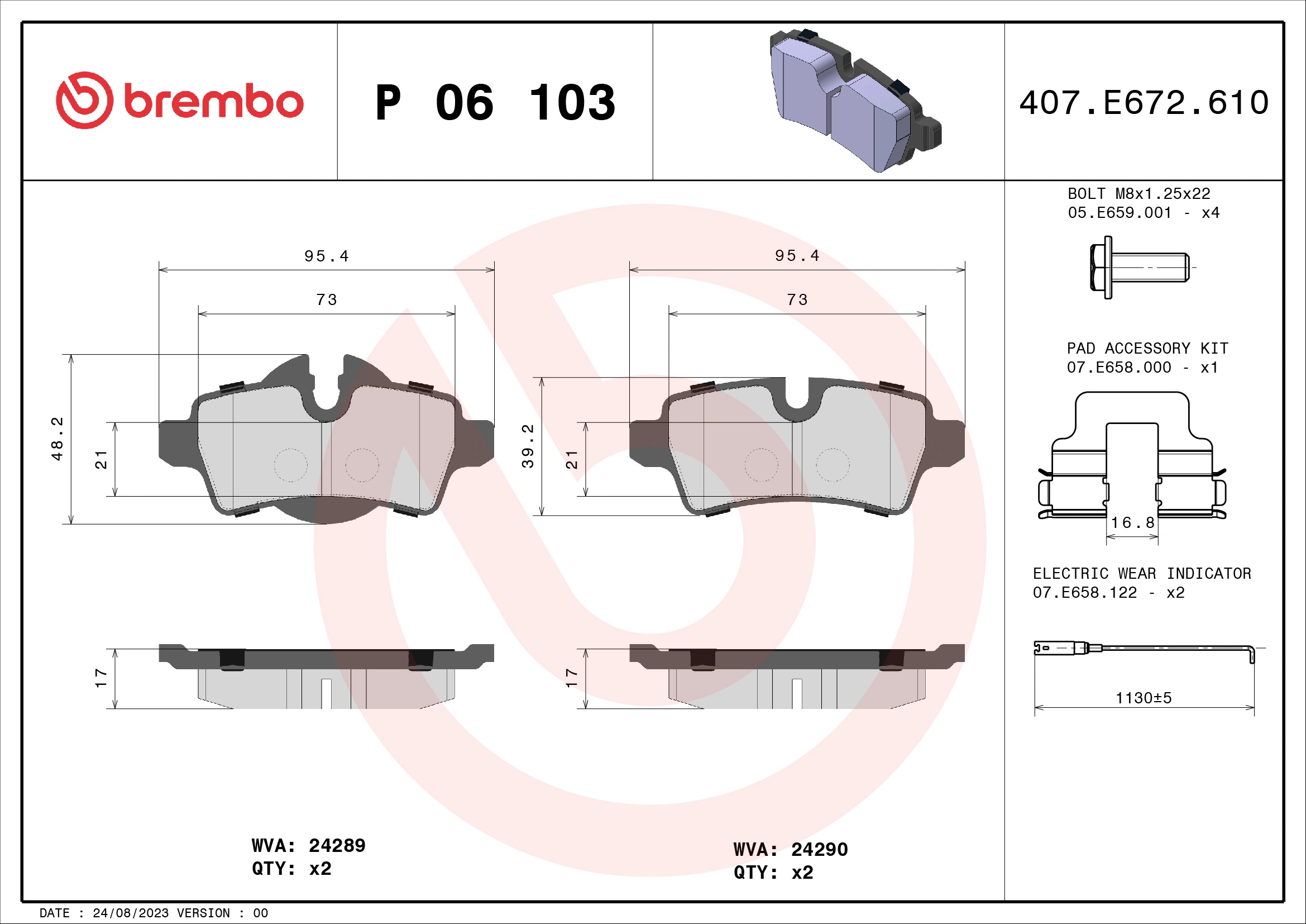 Brake Pad Set, disc brake