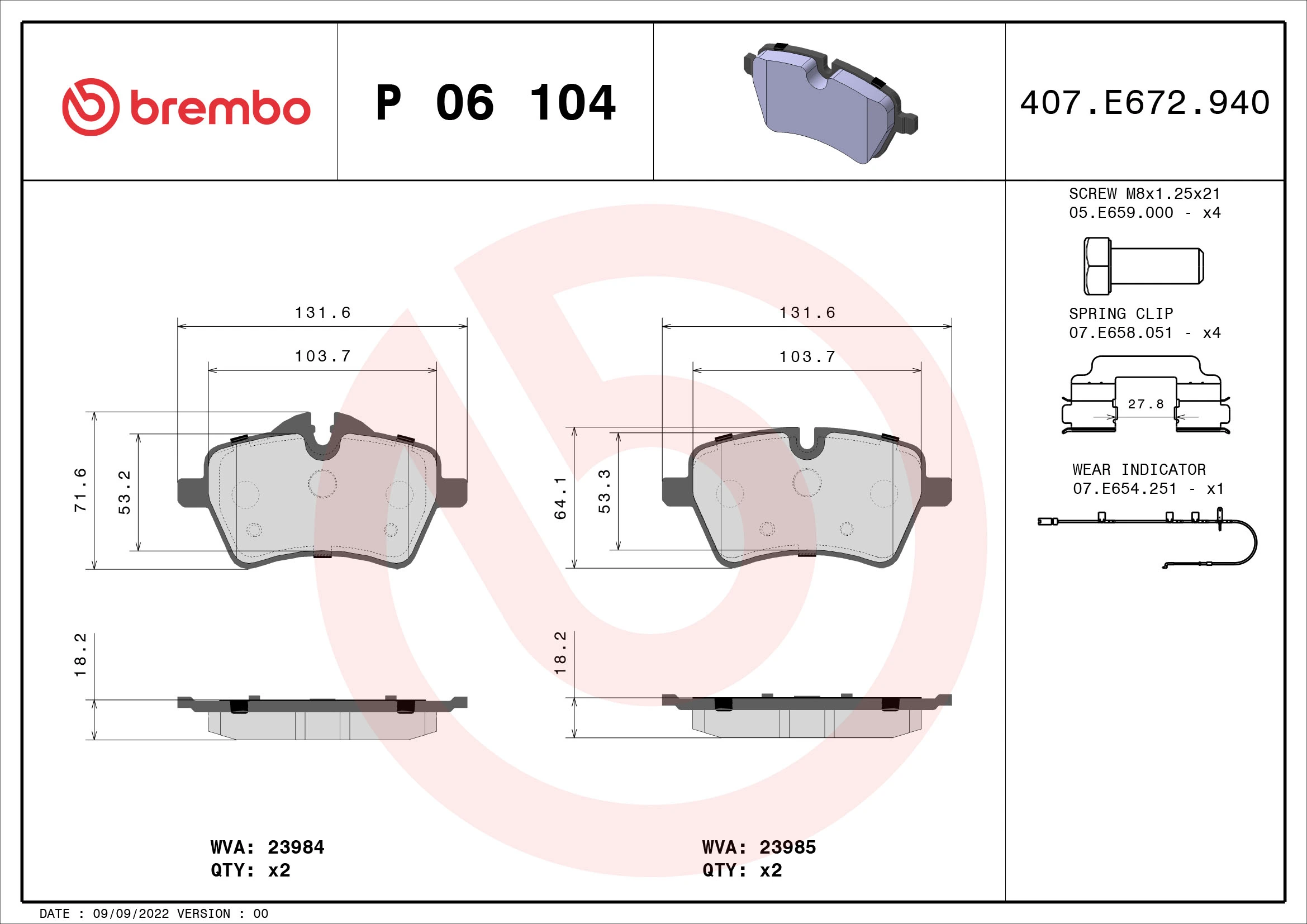 Brake Pad Set, disc brake