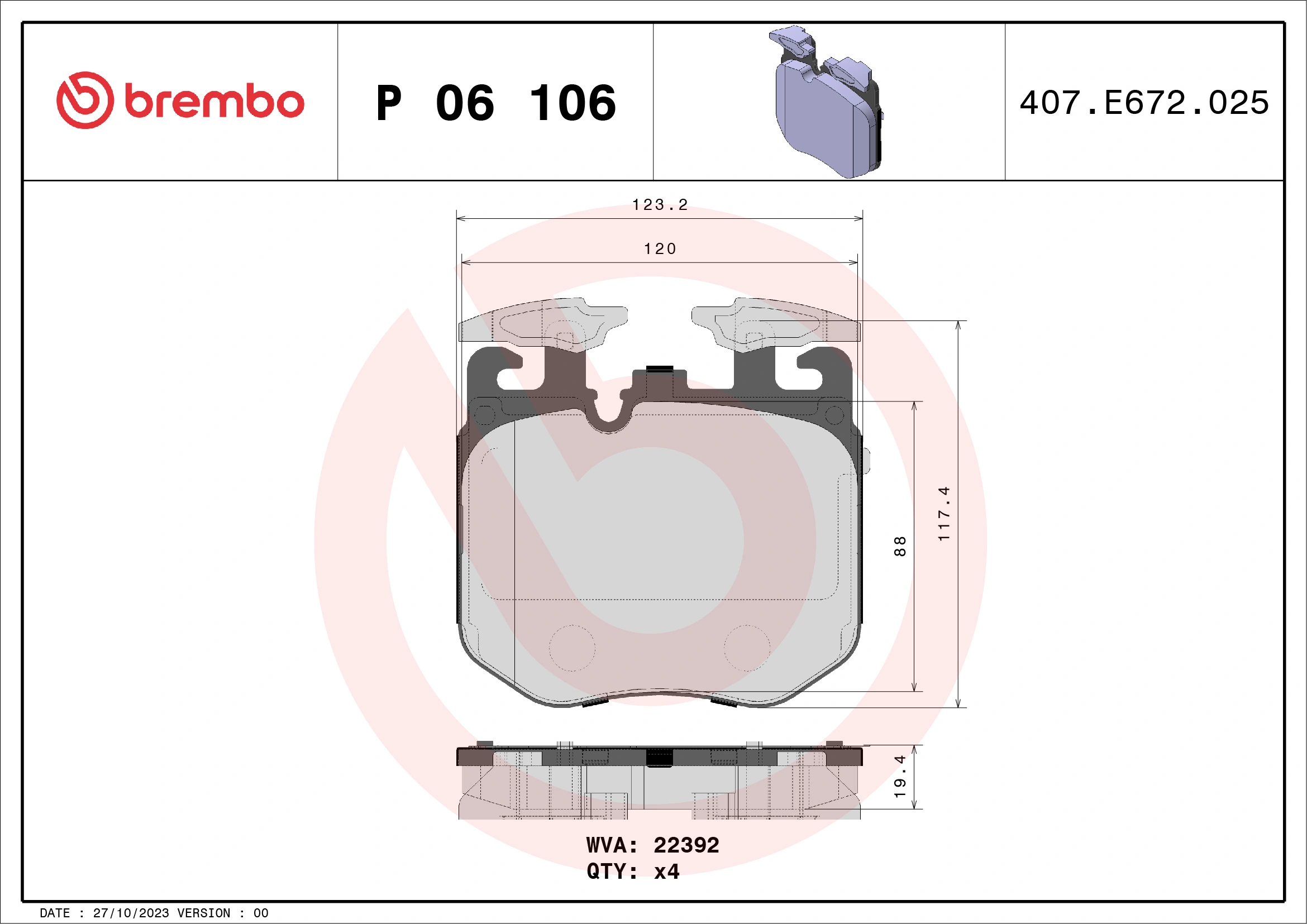 Brake Pad Set, disc brake
