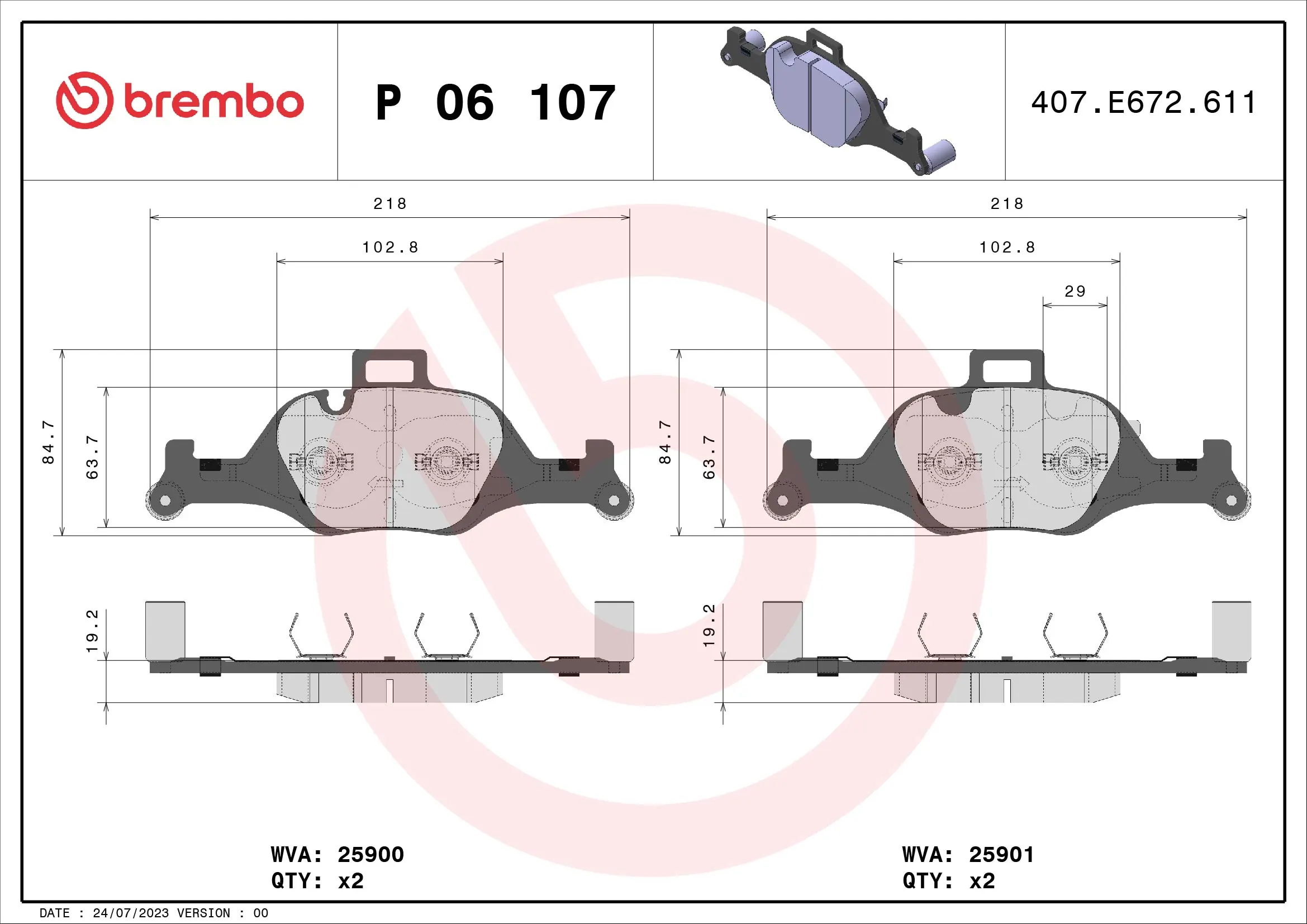 Brake Pad Set, disc brake