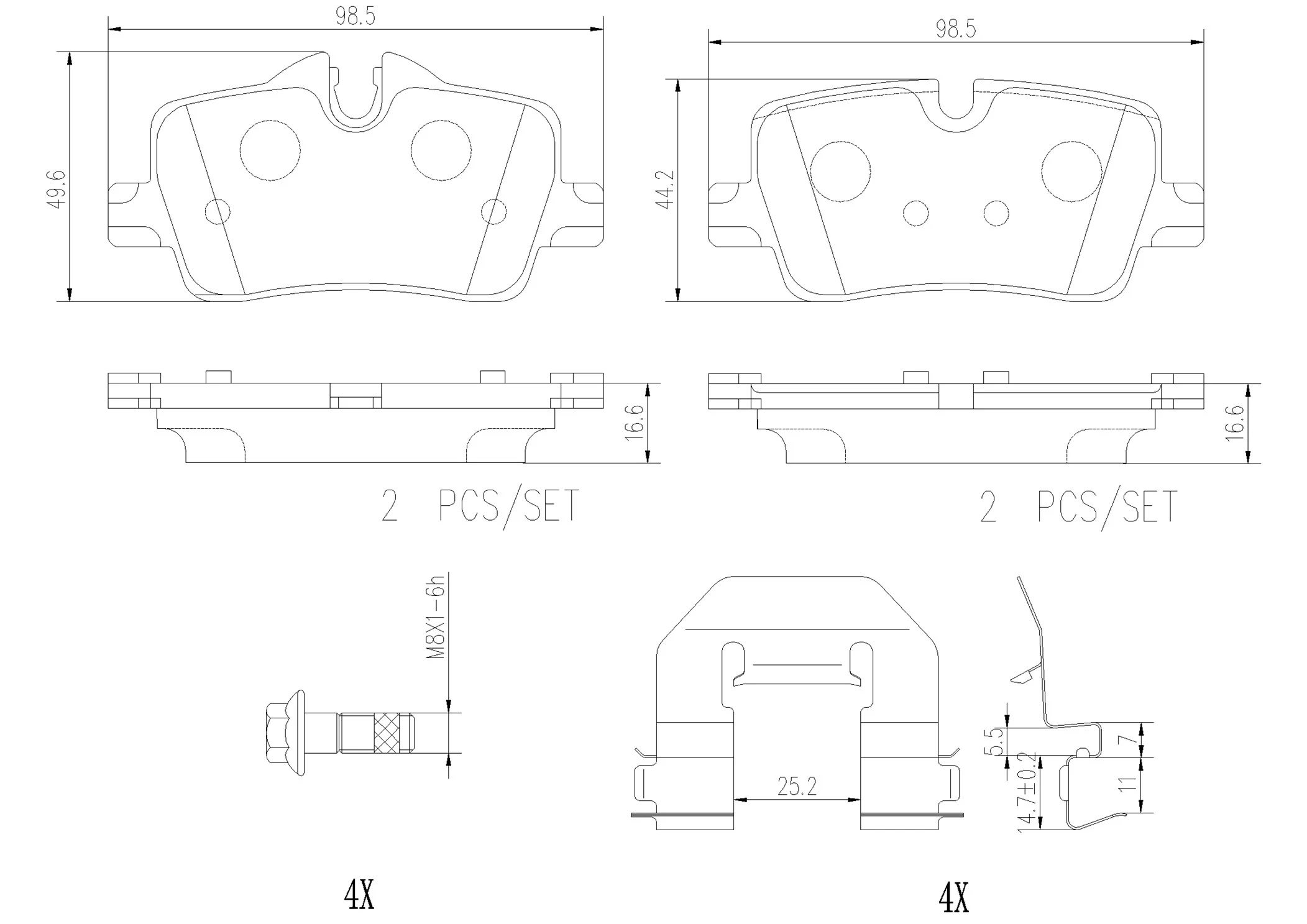 Brake Pad Set, disc brake