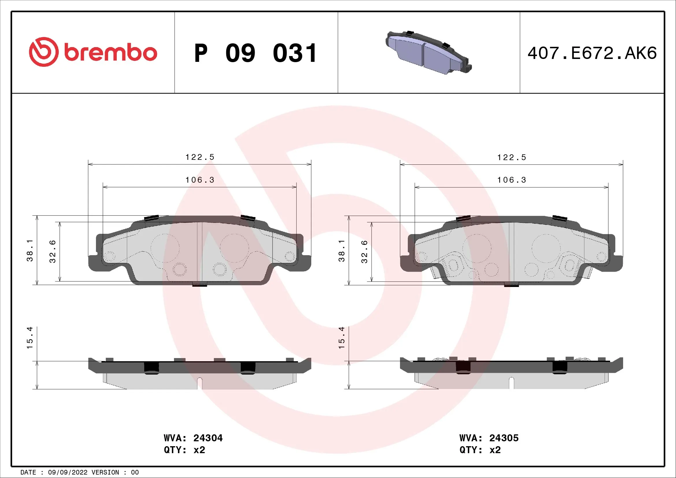 Brake Pad Set, disc brake