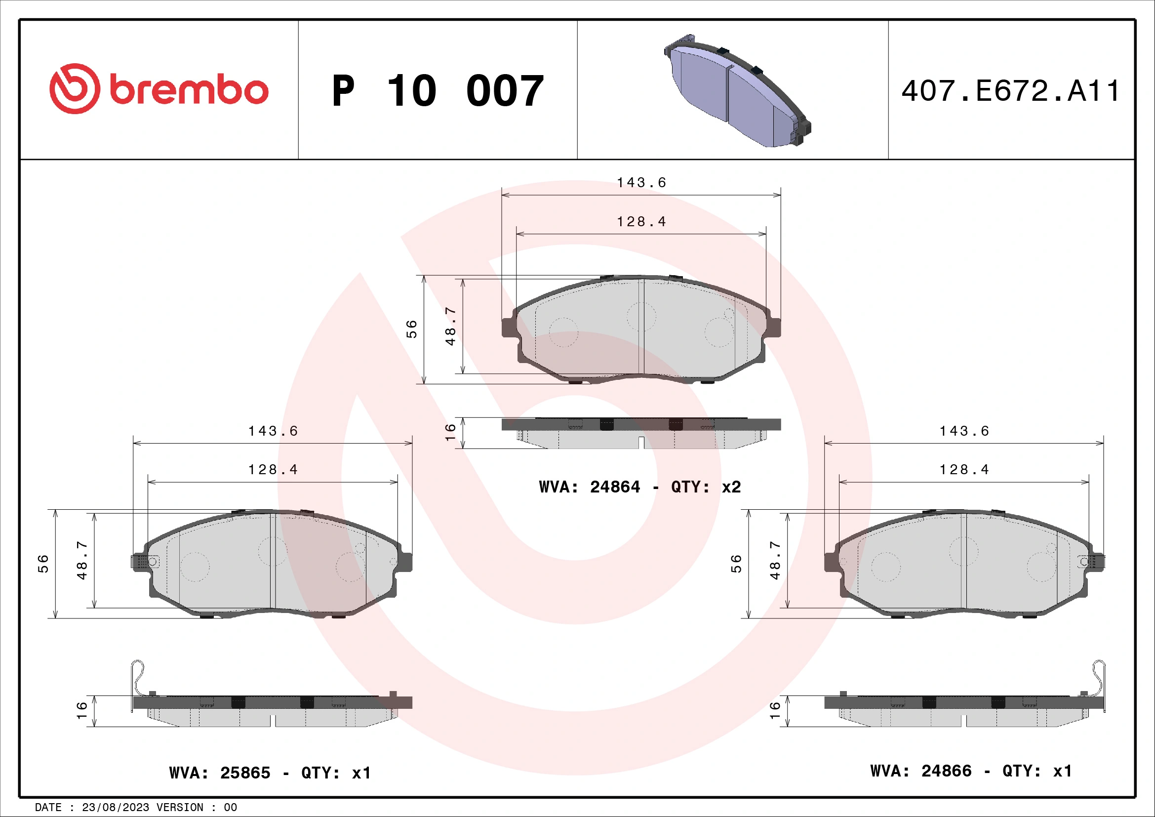 Brake Pad Set, disc brake