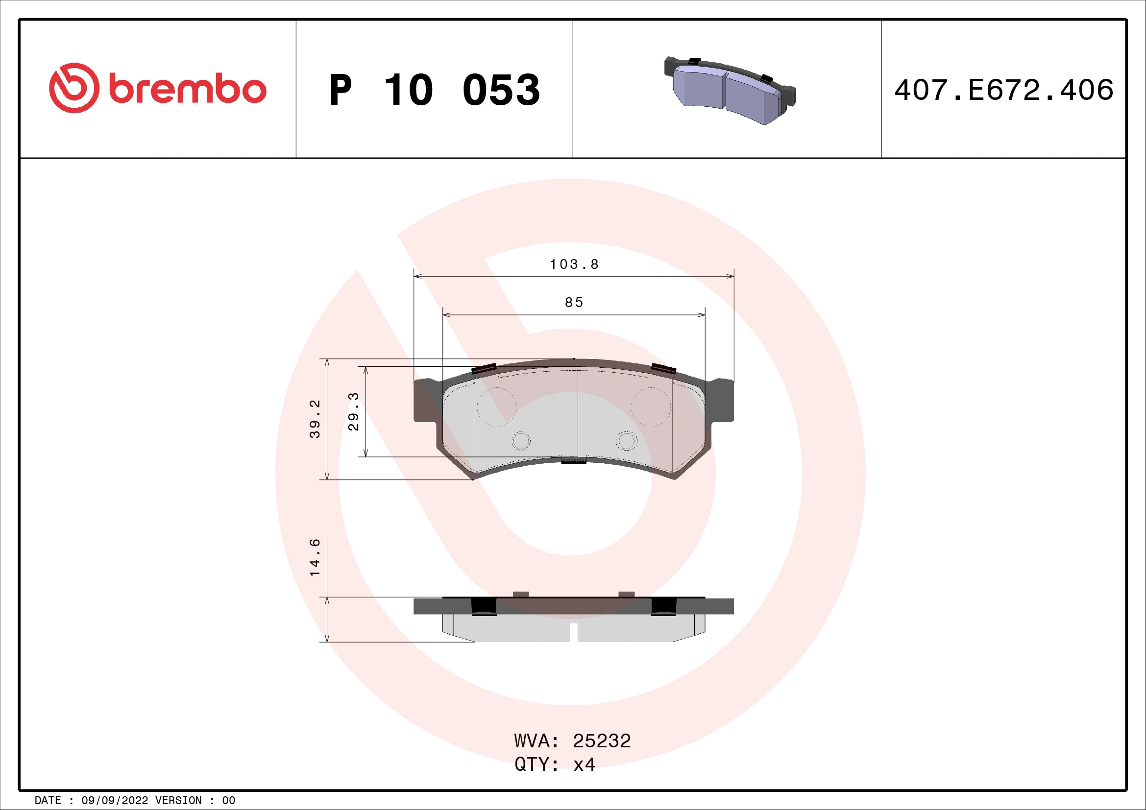 Brake Pad Set, disc brake