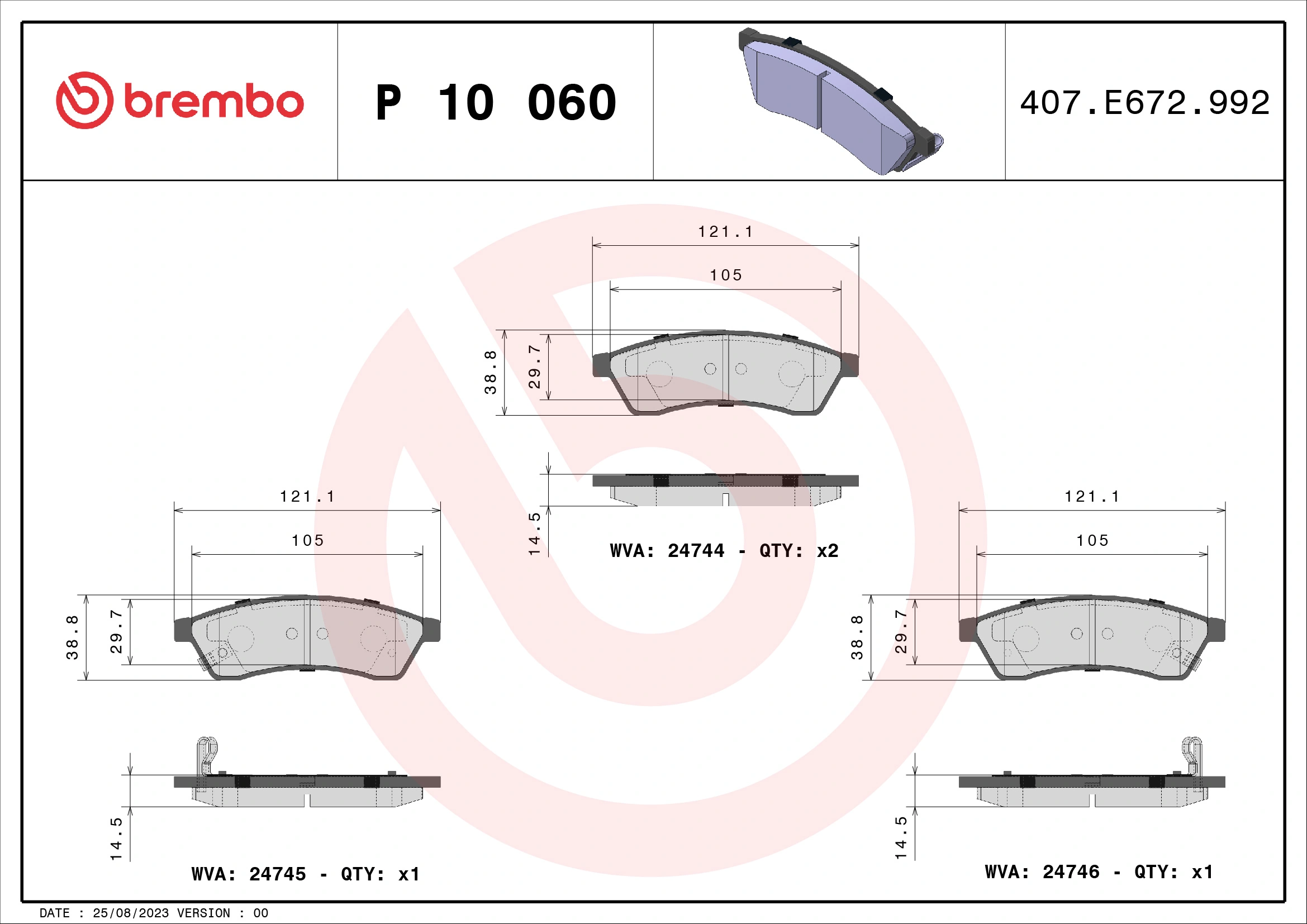 Brake Pad Set, disc brake