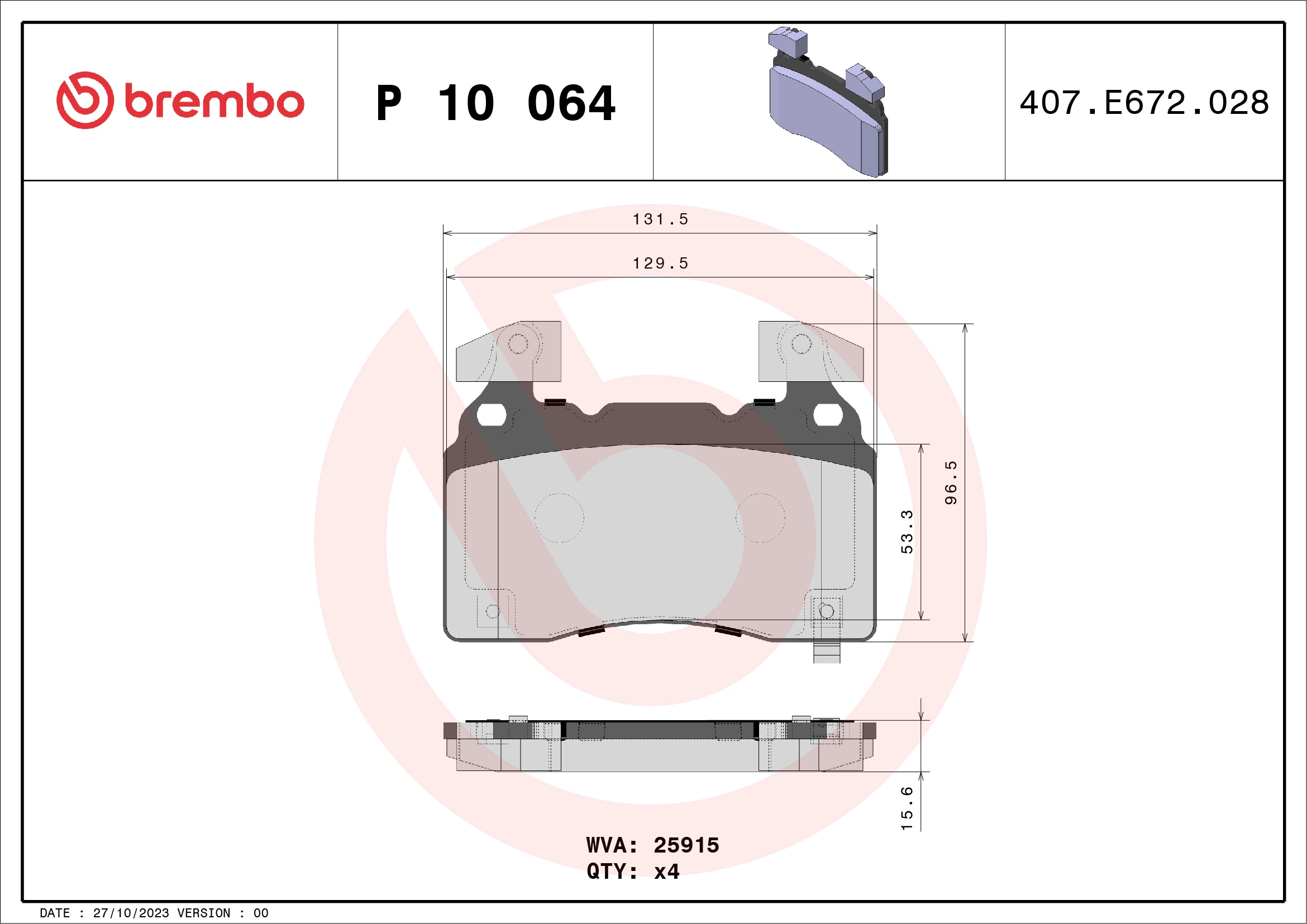 Brake Pad Set, disc brake