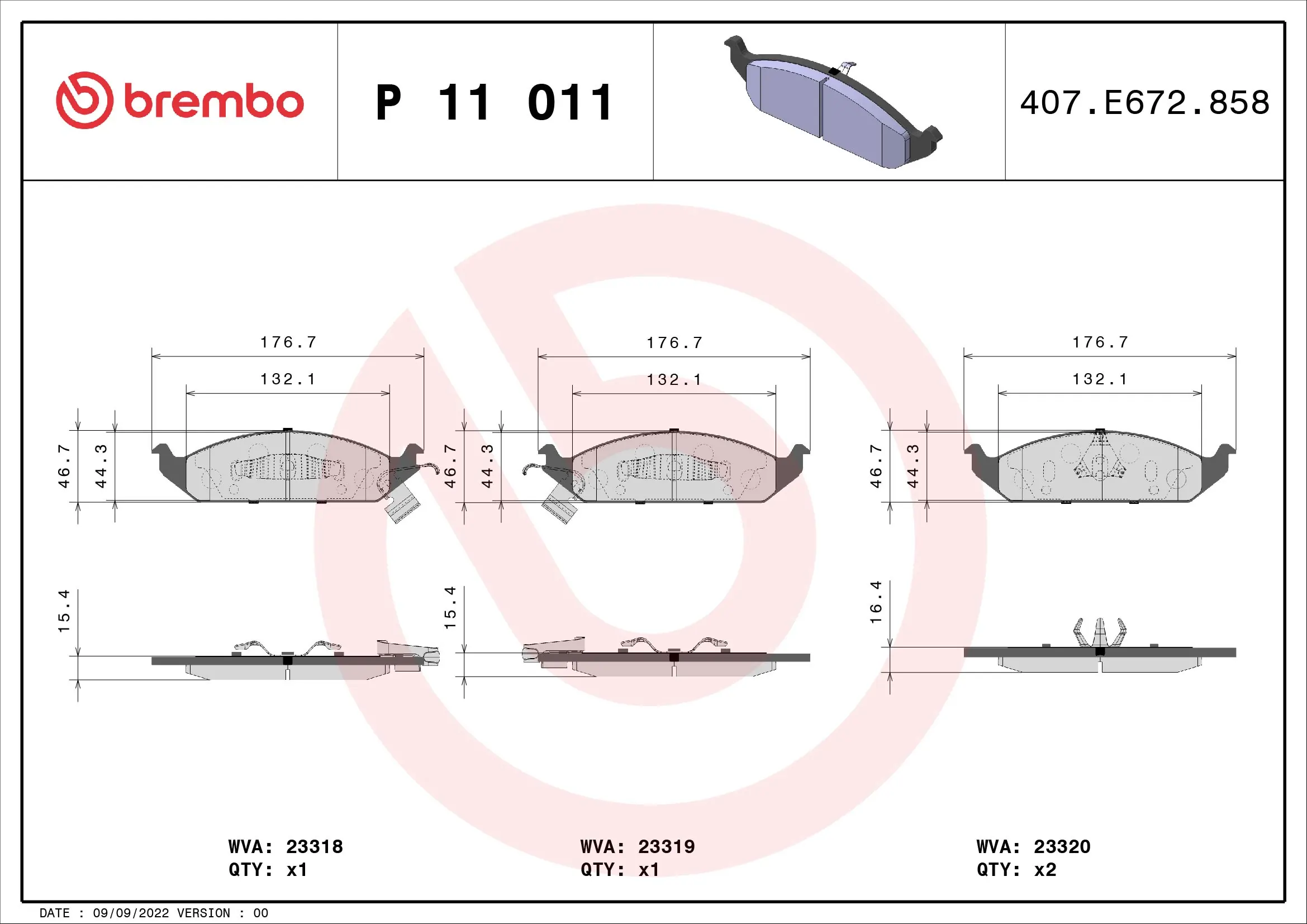 Brake Pad Set, disc brake