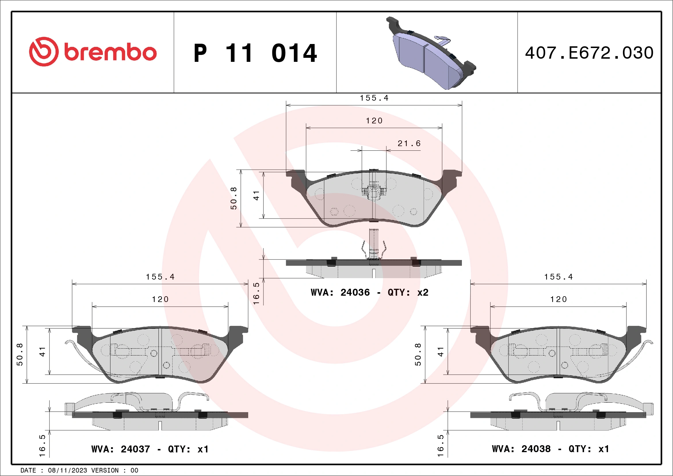 Brake Pad Set, disc brake